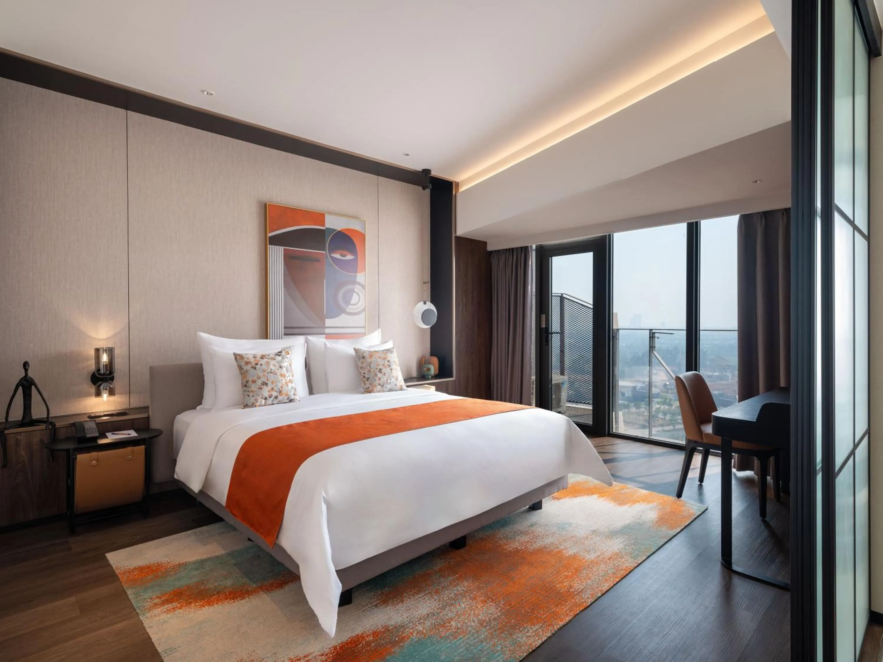 View (from property/room), Bed in Herloom Hotel & Residence BSD Tangerang