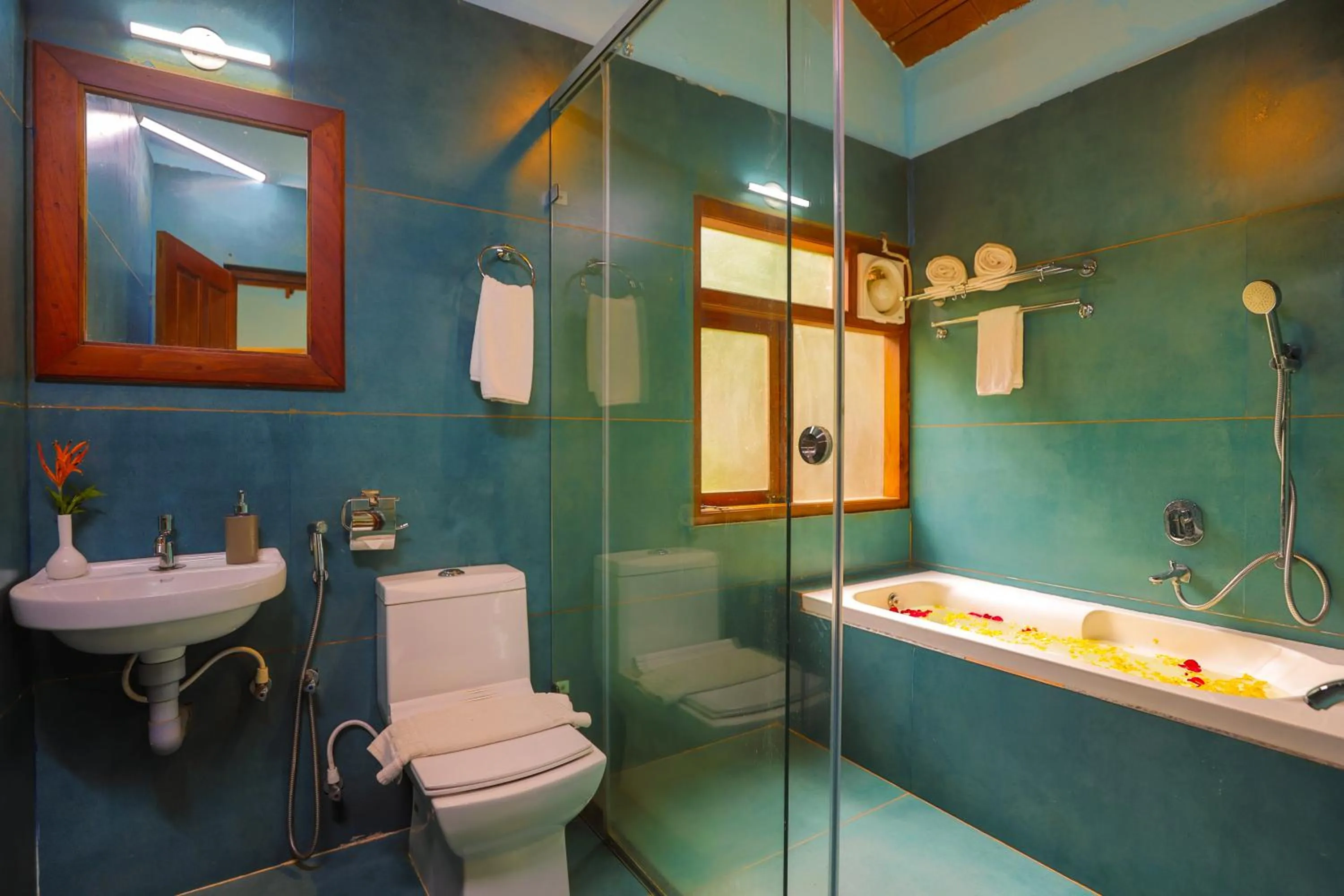 Bathroom in Hill Crest Resort - Coorg