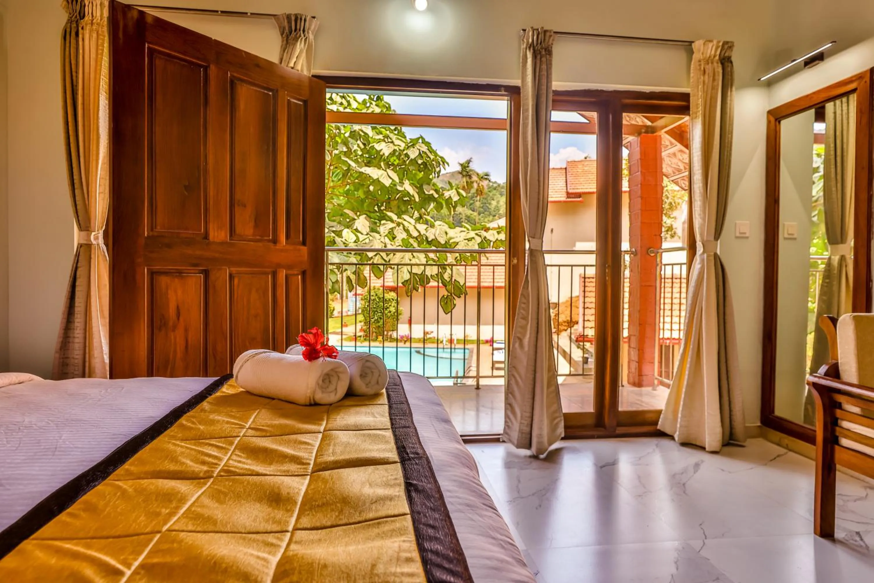Bed in Hill Crest Resort - Coorg