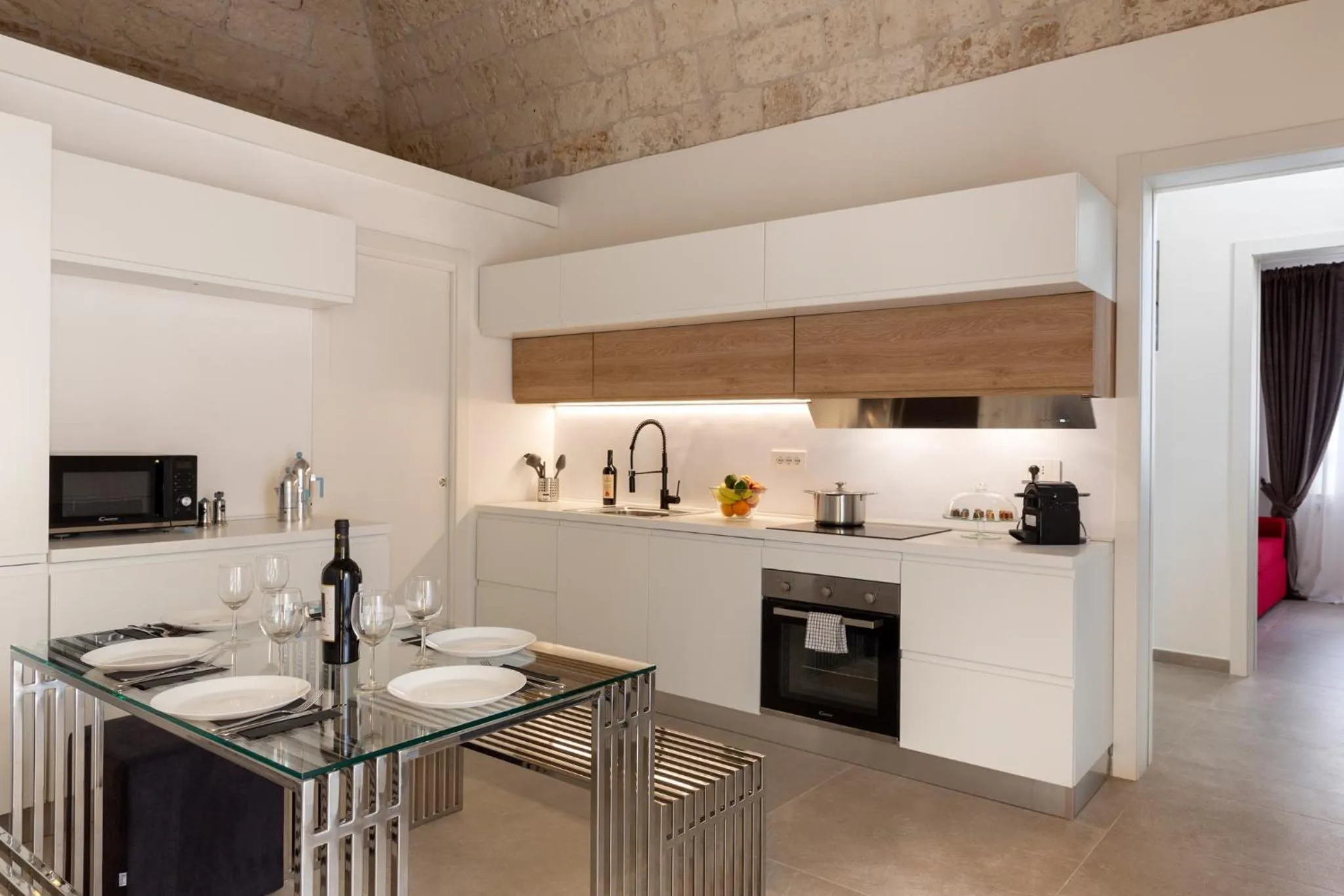 Kitchen or kitchenette in Casa Massima Suites & SPA