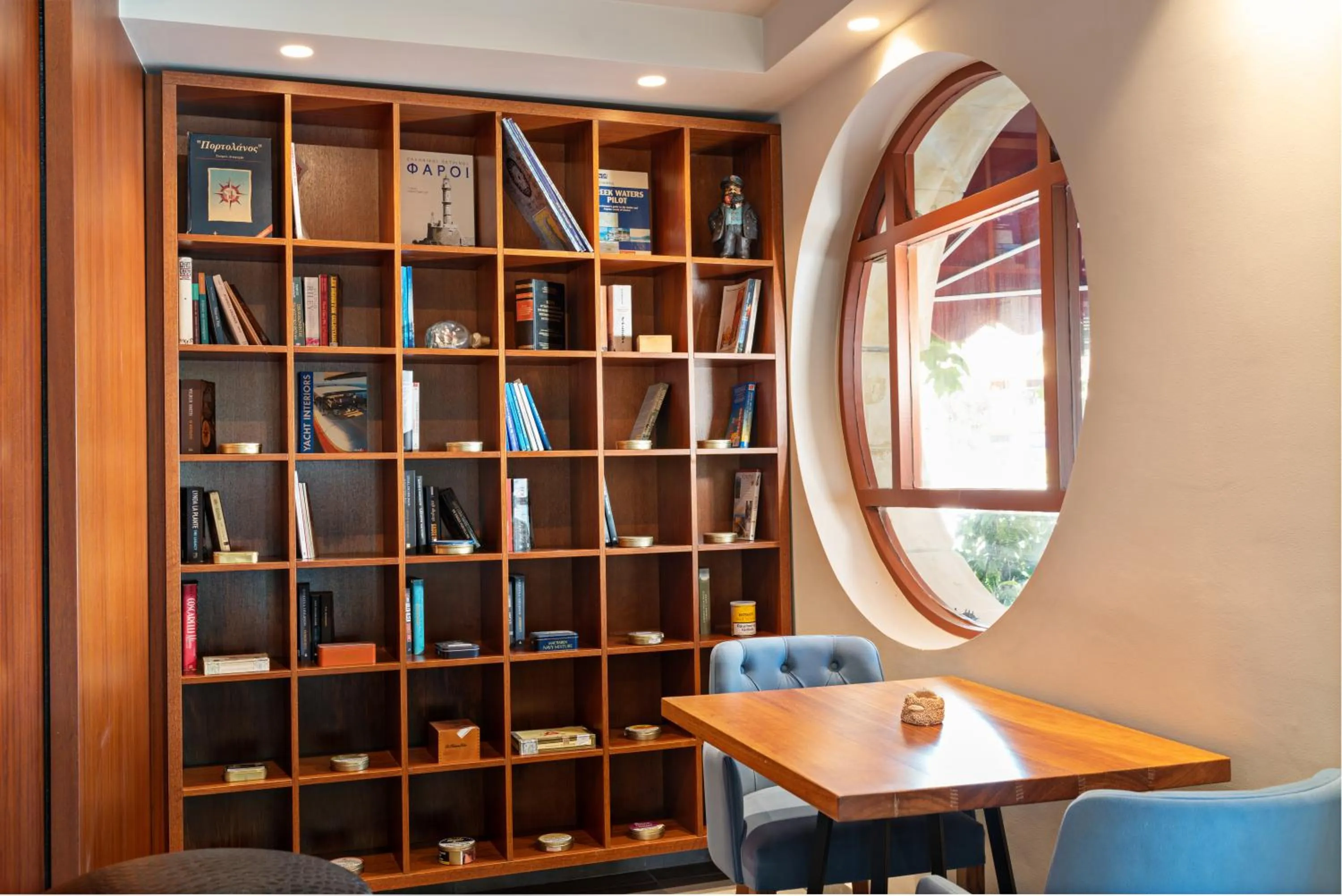 Library in Kyma Suites Beach Hotel