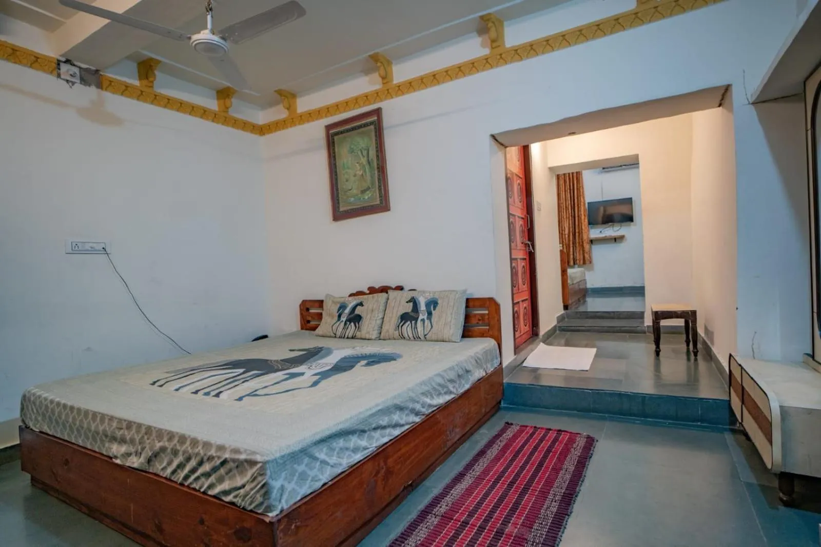 Photo of the whole room, Bed in Hotel Ambavgarh Palace