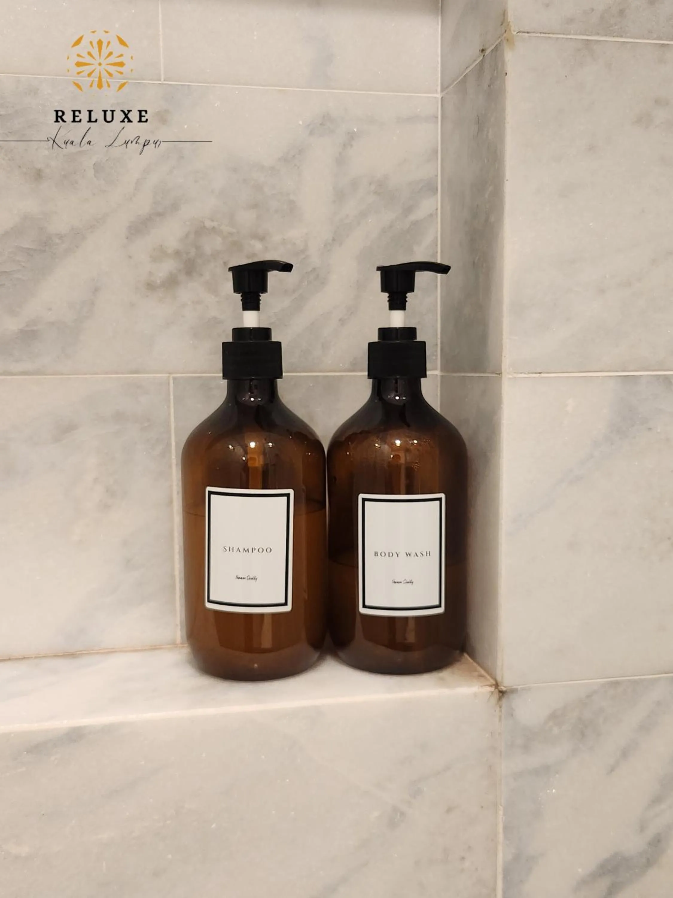 Shower in The Platinum 2 Premium Suite by Reluxe