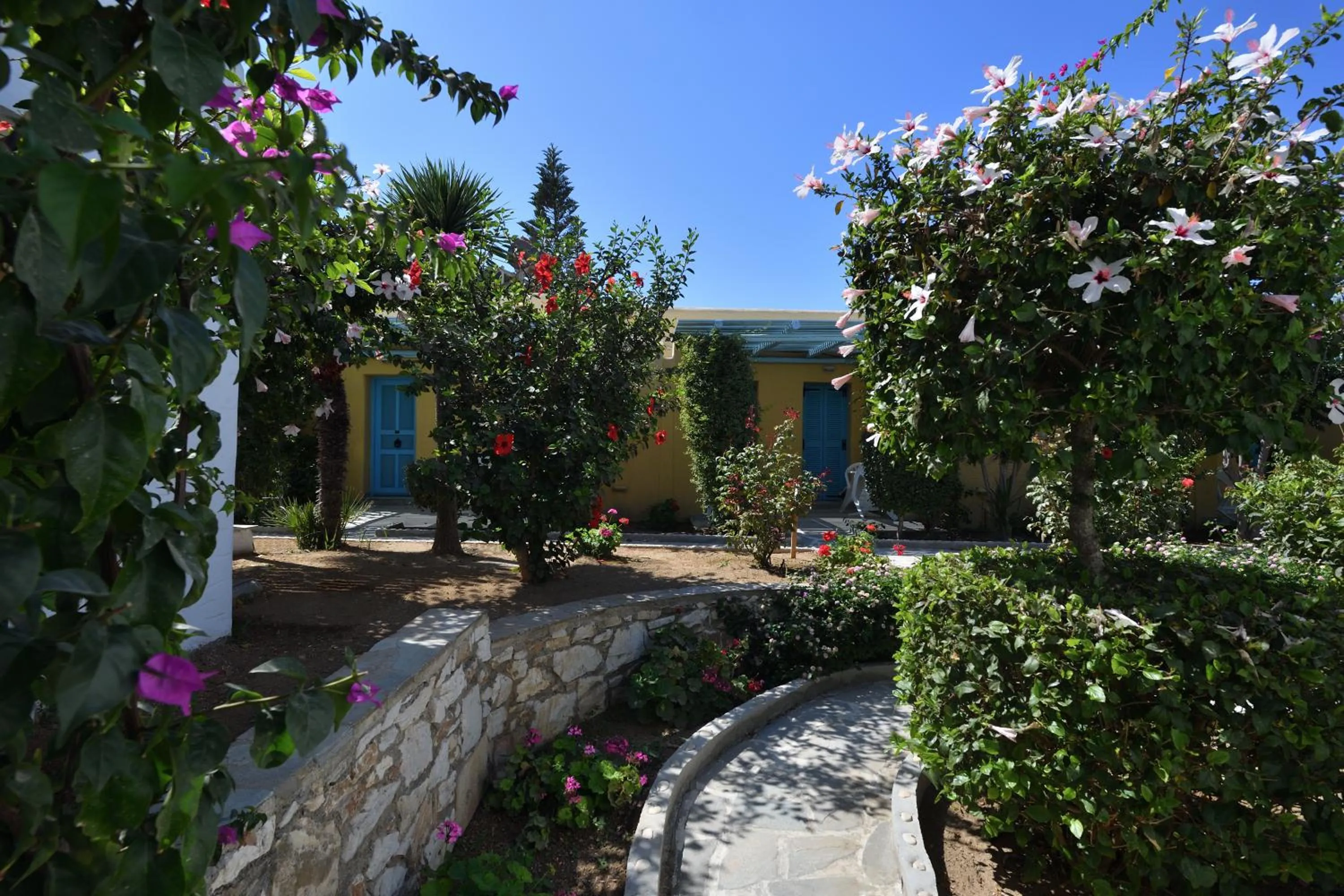 Garden in Surfing Beach Village Paros