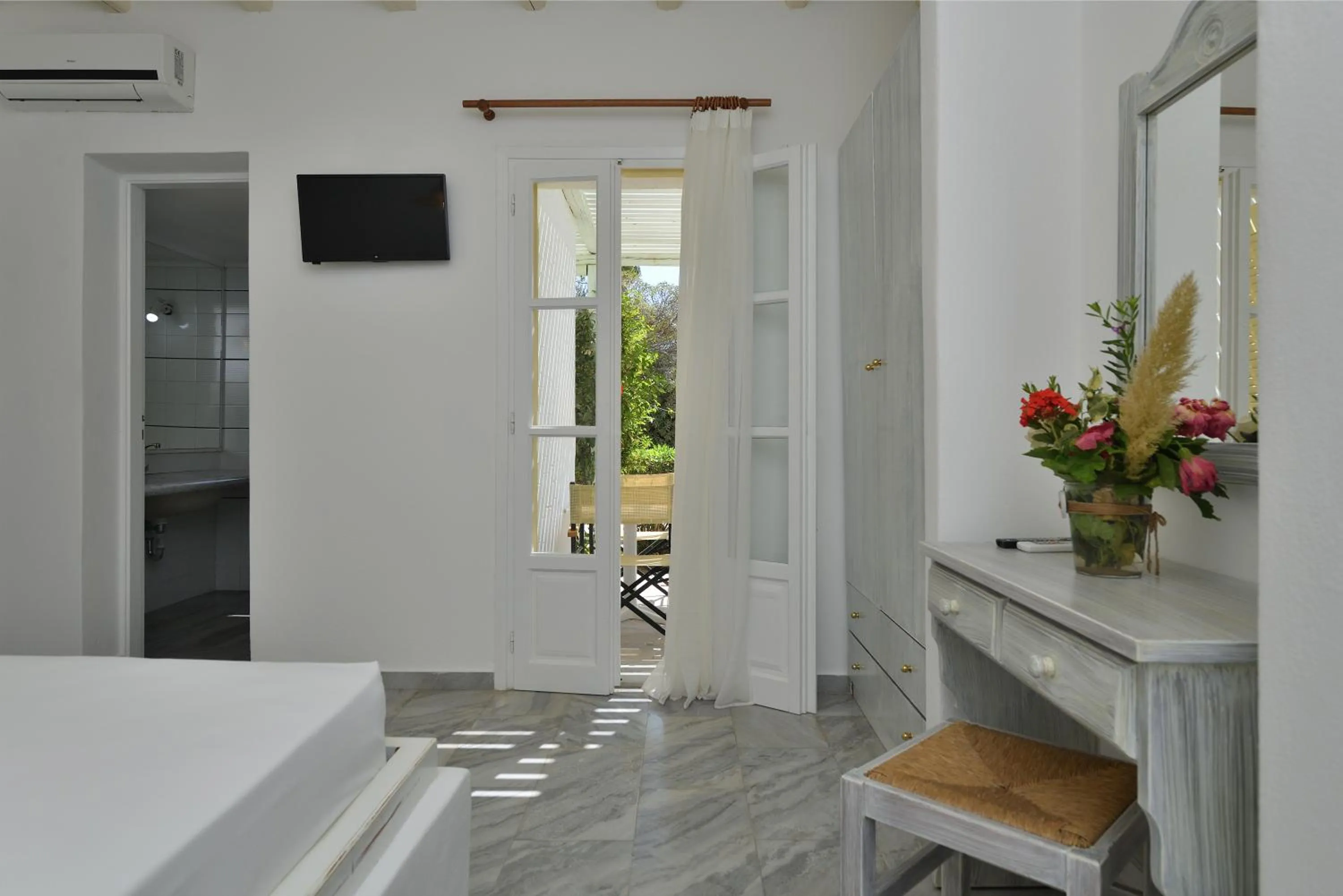 Bedroom in Surfing Beach Village Paros