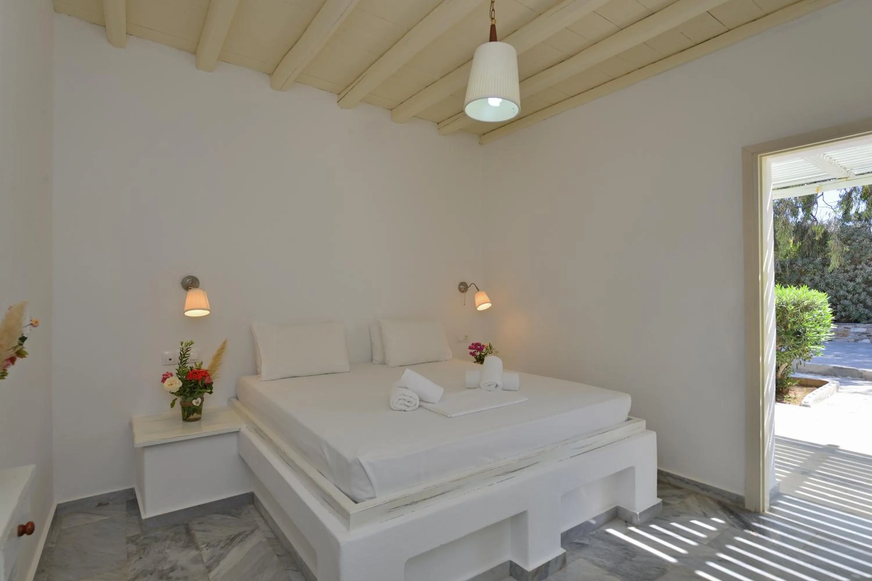 Bedroom, Bed in Surfing Beach Village Paros