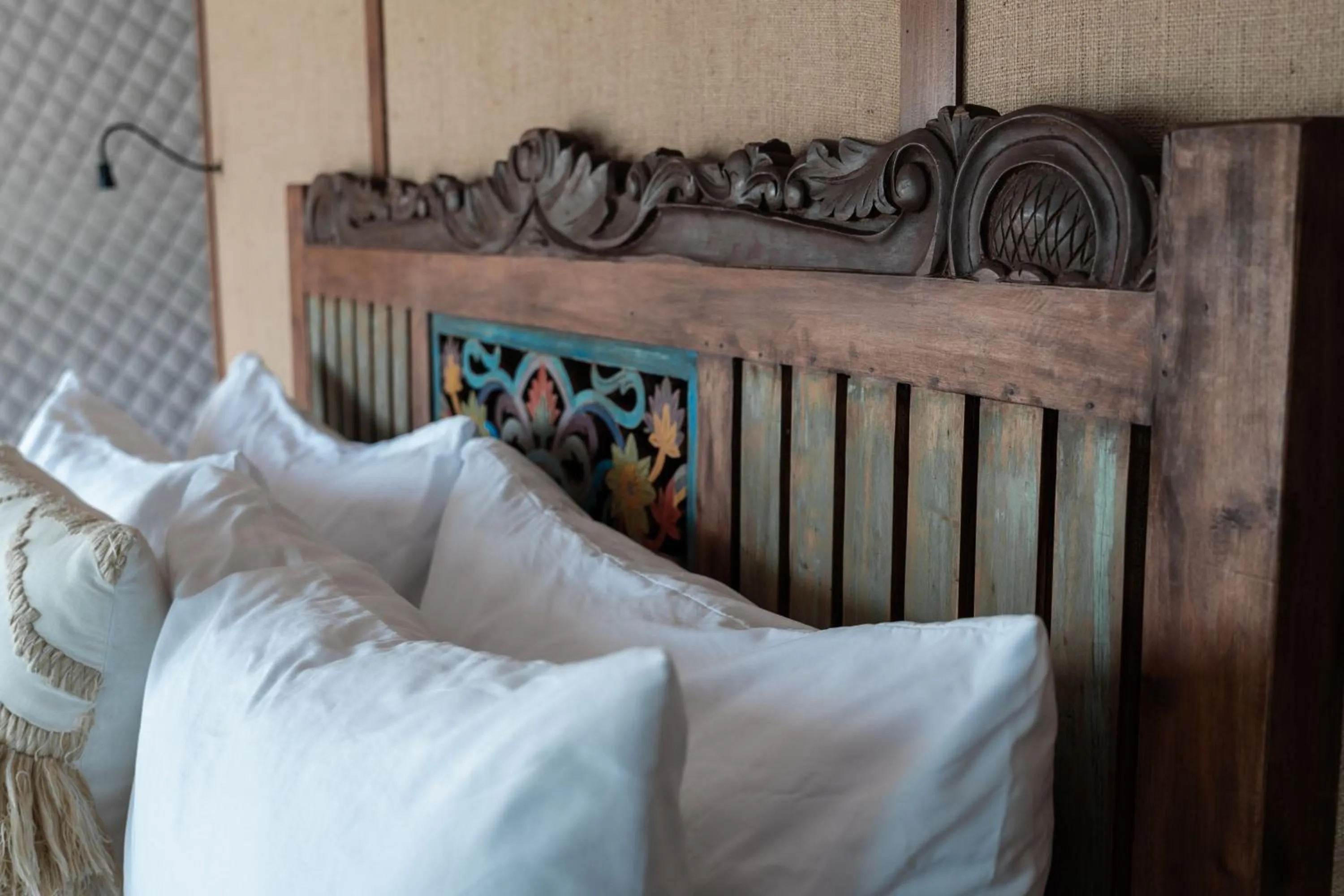 Bed in La Joya Farm Resort & Spa