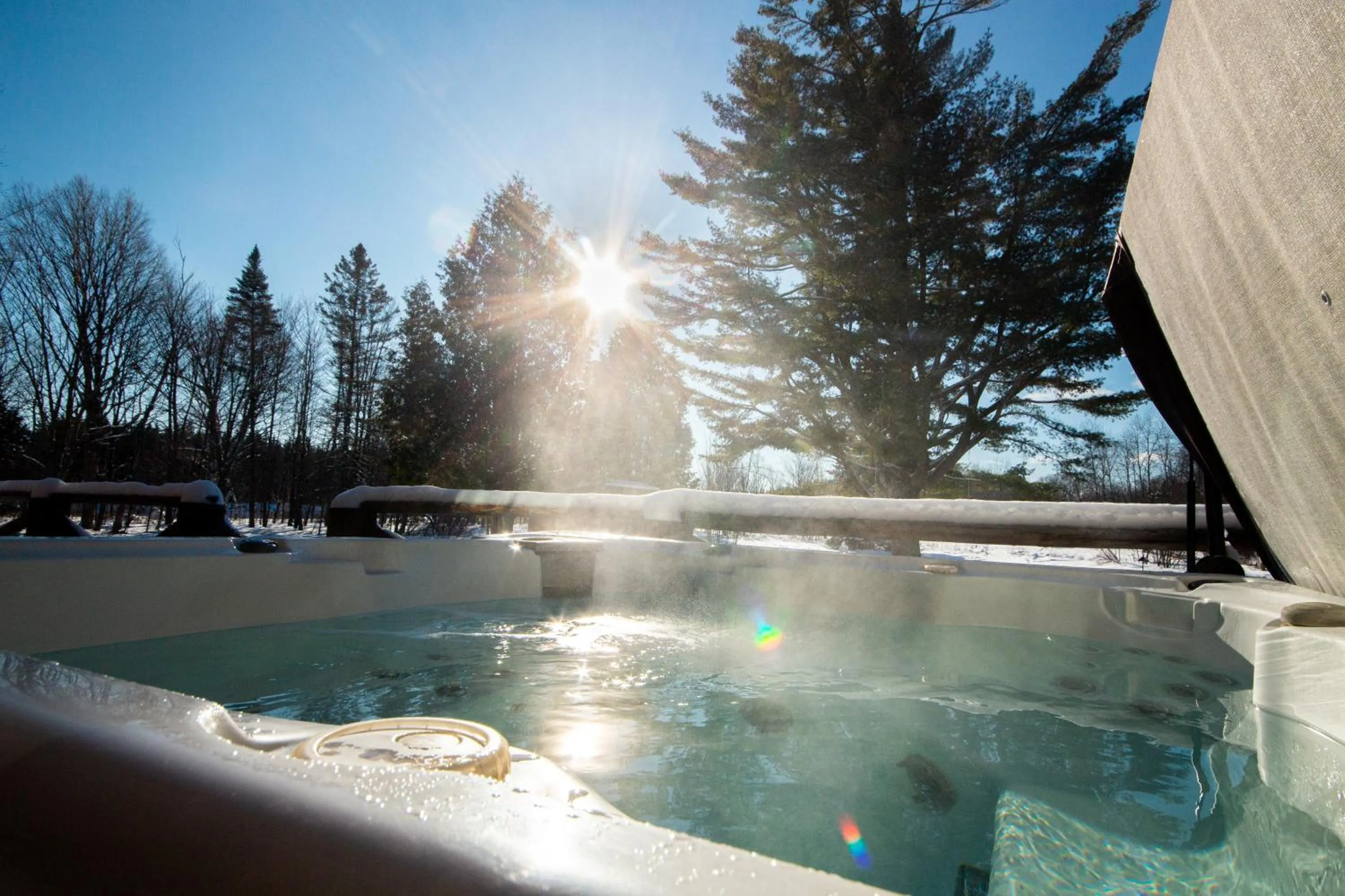 Winter in Riverside Cabin, Fishing, and Relaxation