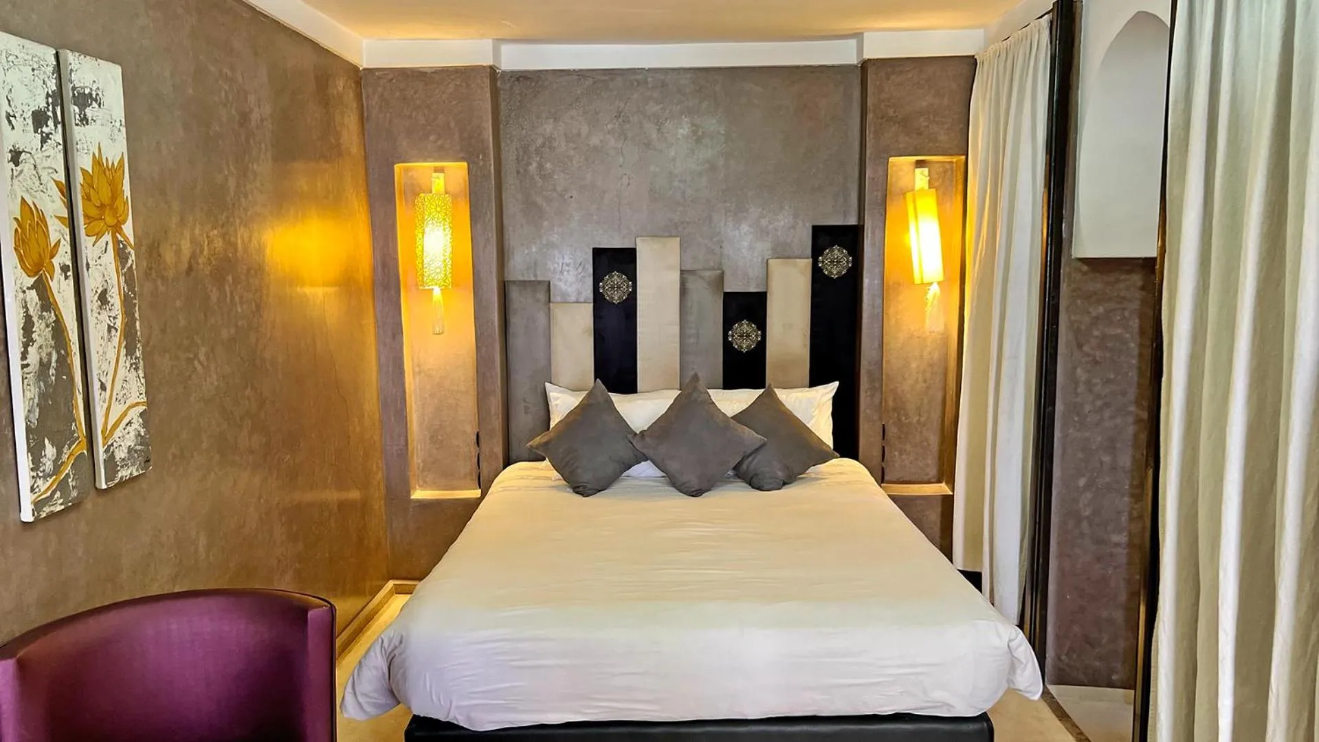 Bed in Riad Pourpre Medina