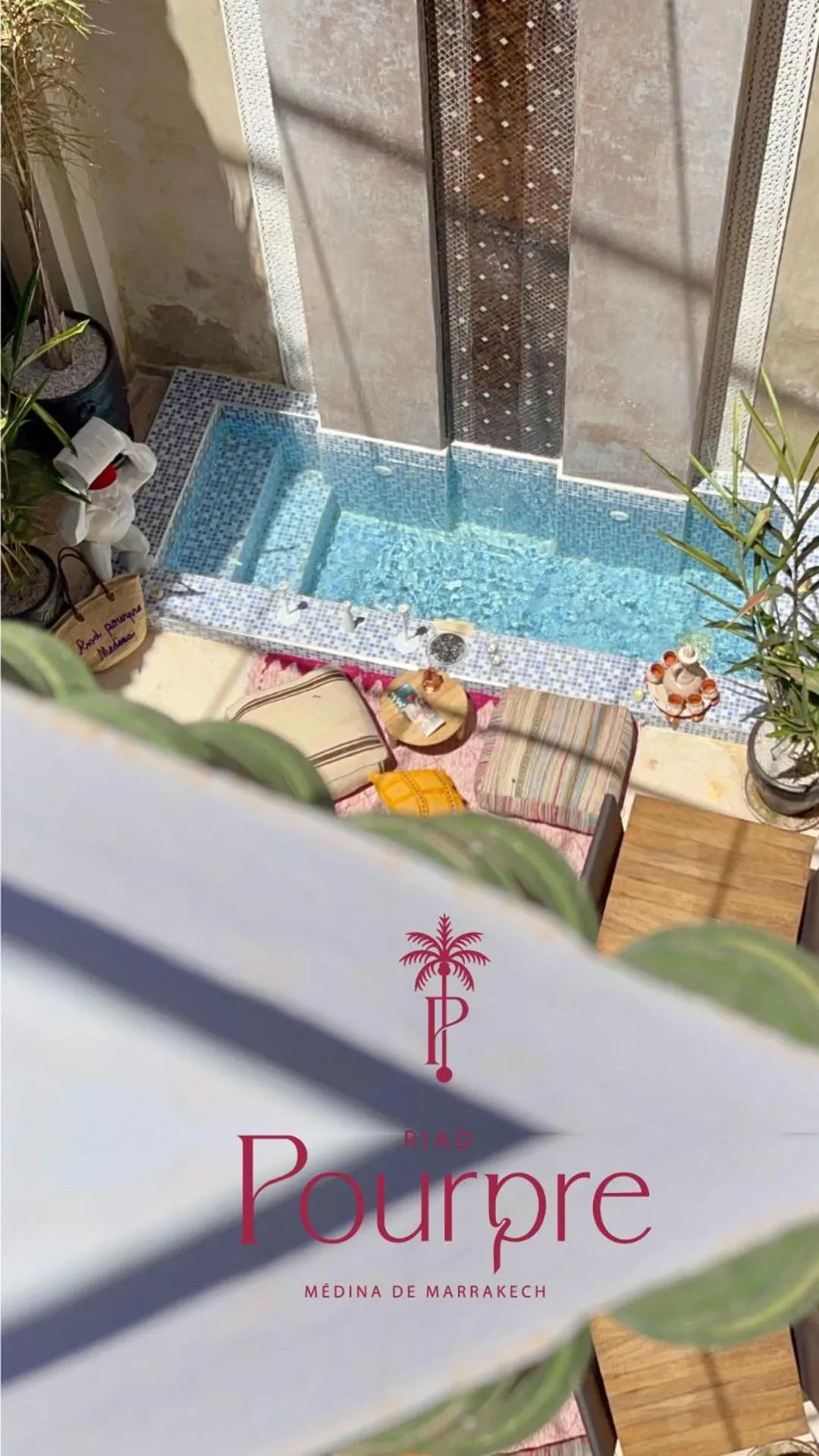 Swimming pool in Riad Pourpre Medina