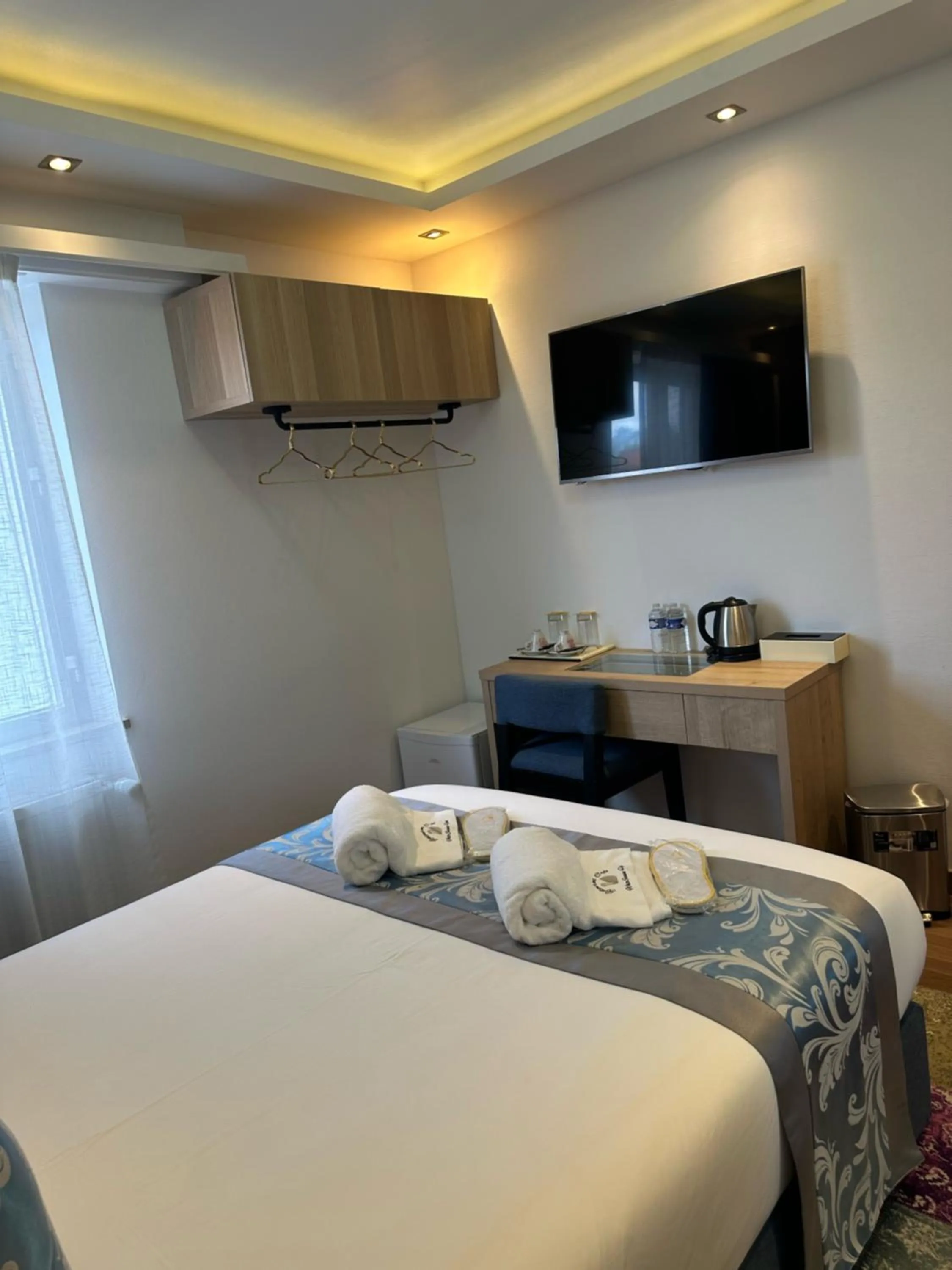 Bed in hotel whiteswan