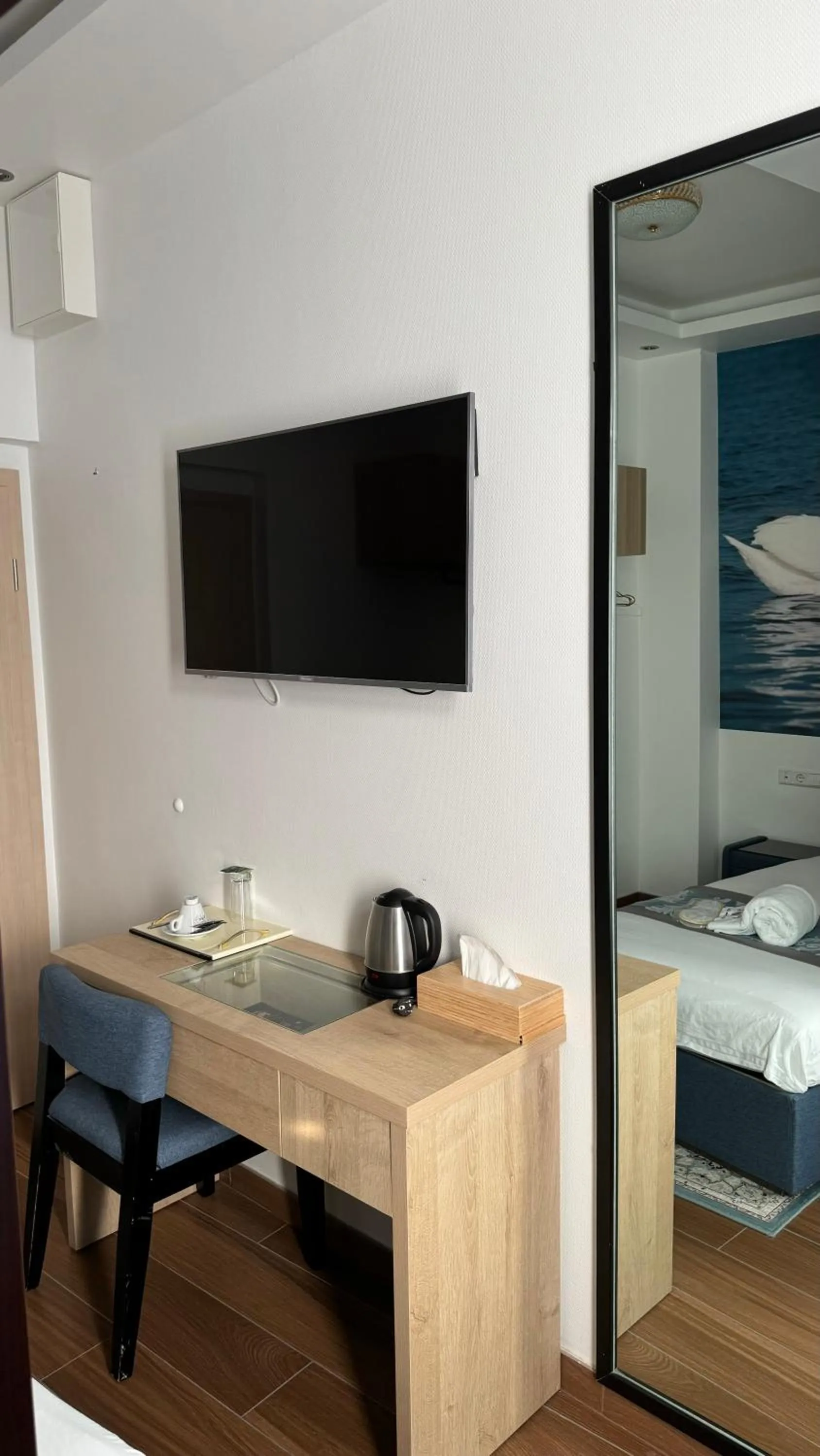 Bed in hotel whiteswan