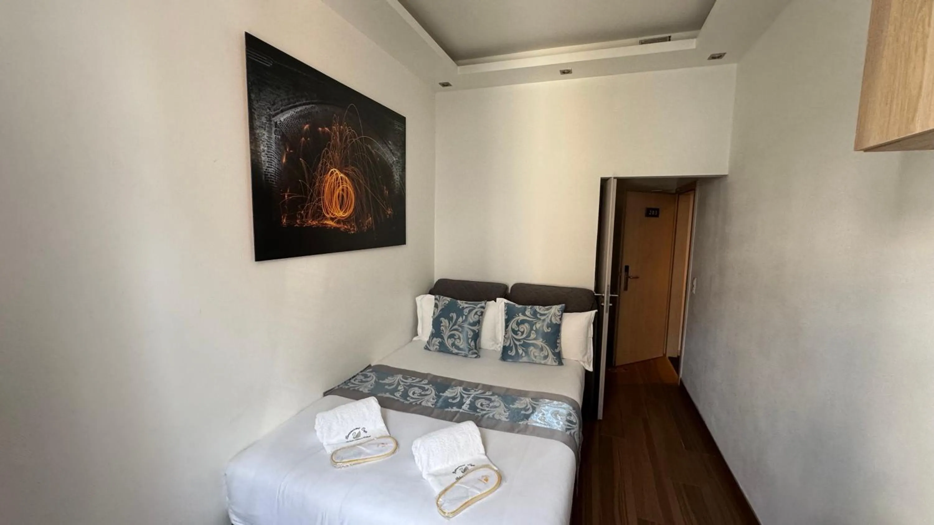 Bed in hotel whiteswan