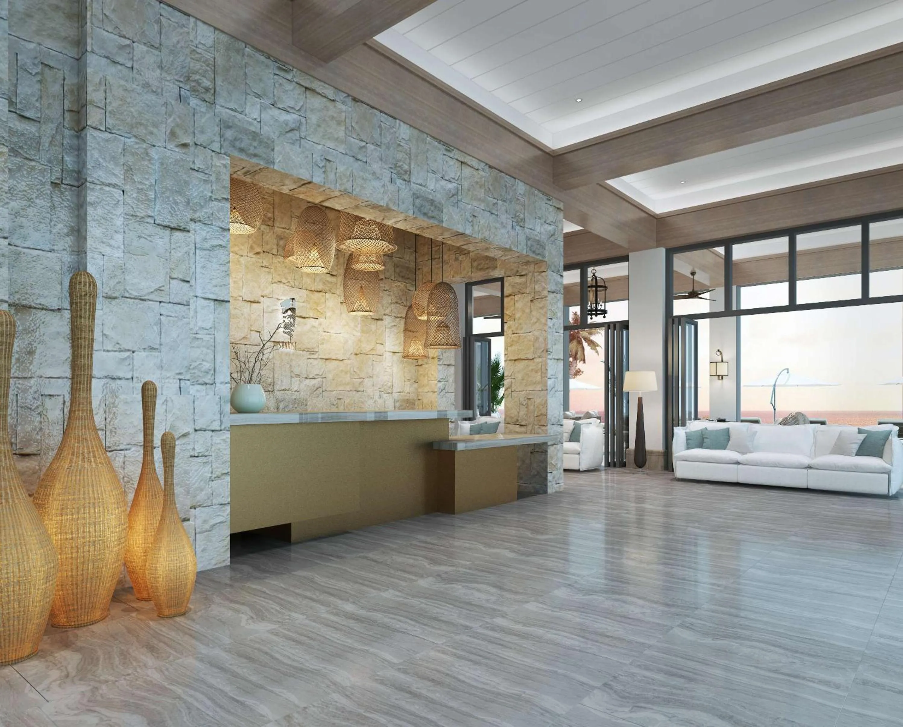 Lobby or reception in Palau Sunrise Seaview Landison Retreat