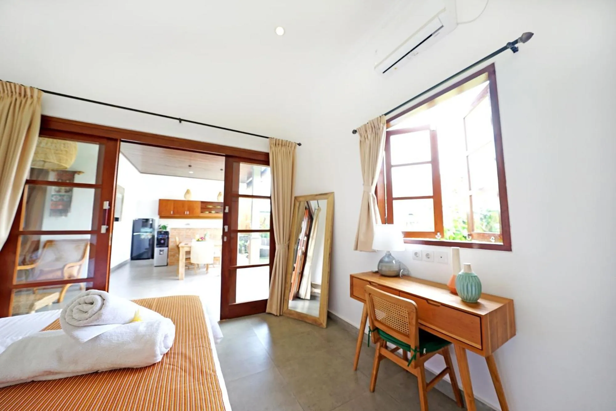 Bedroom, Bed in The Lavana Villa Kubu Life Kerobokan Seminyak (3 Bedroom Villa)