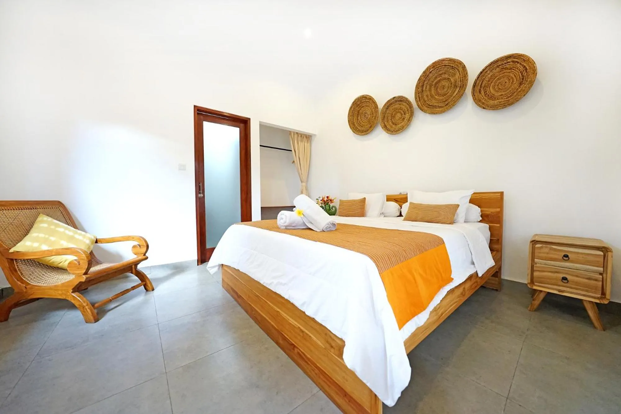 Bedroom, Bed in The Lavana Villa Kubu Life Kerobokan Seminyak (3 Bedroom Villa)