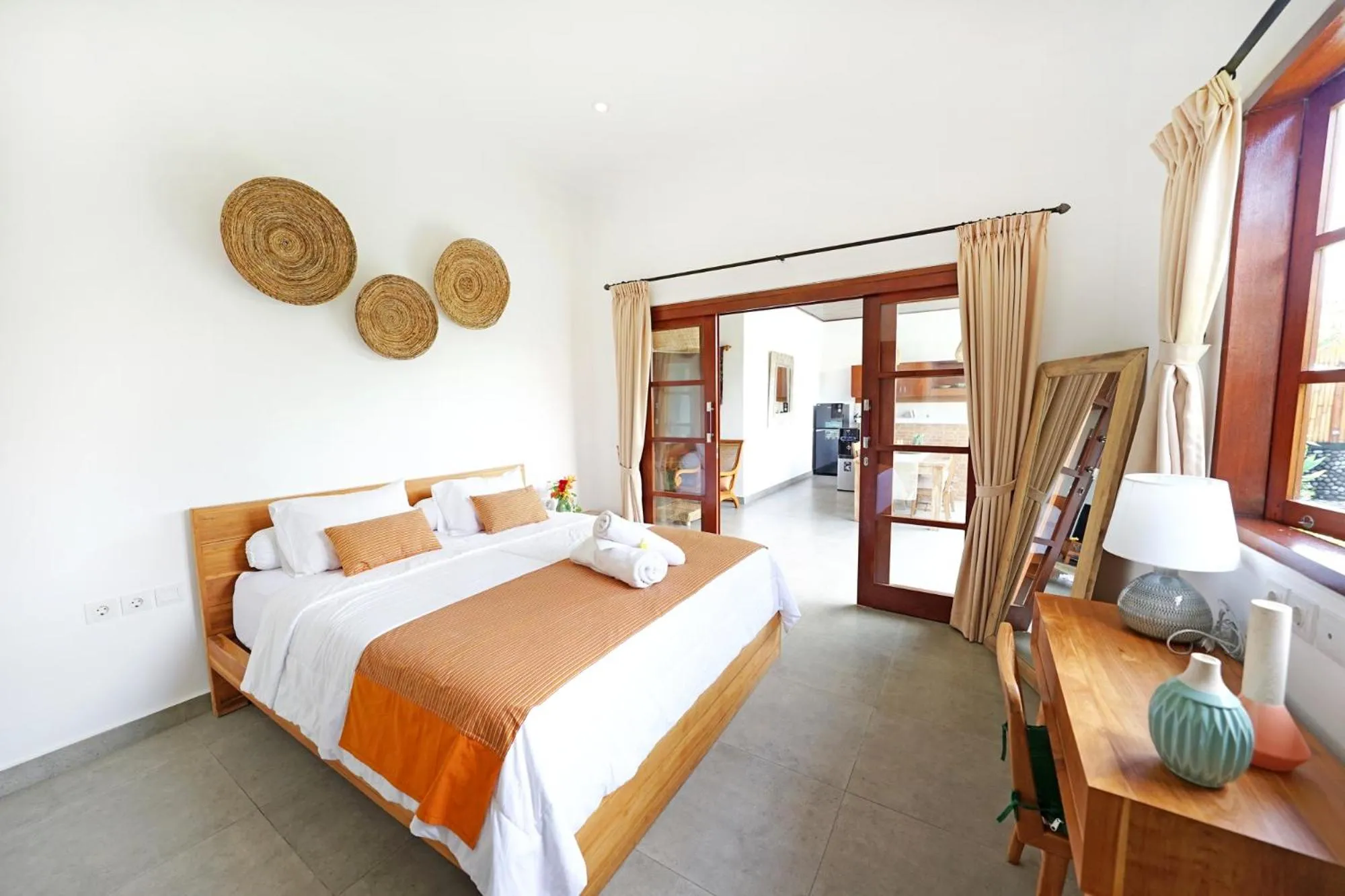 Bedroom, Bed in The Lavana Villa Kubu Life Kerobokan Seminyak (3 Bedroom Villa)