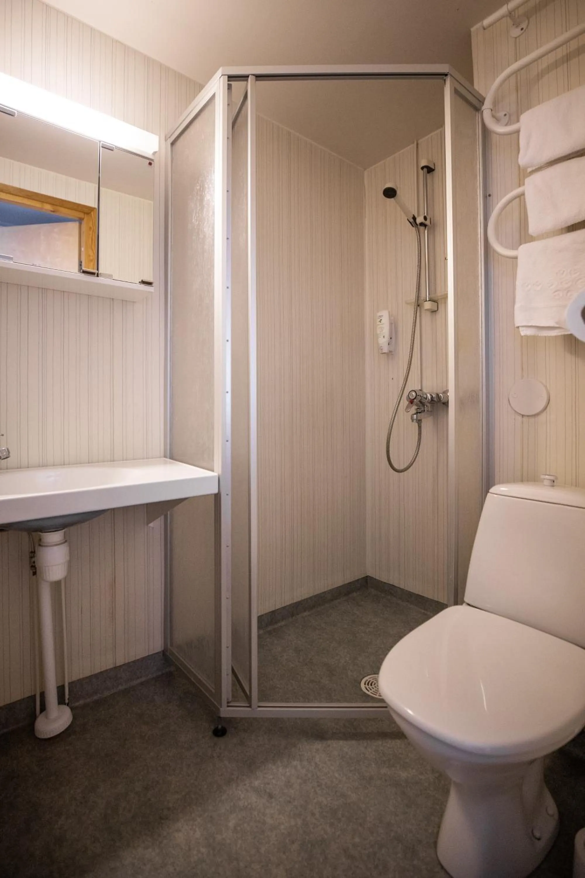 Shower in Hotel Karhu