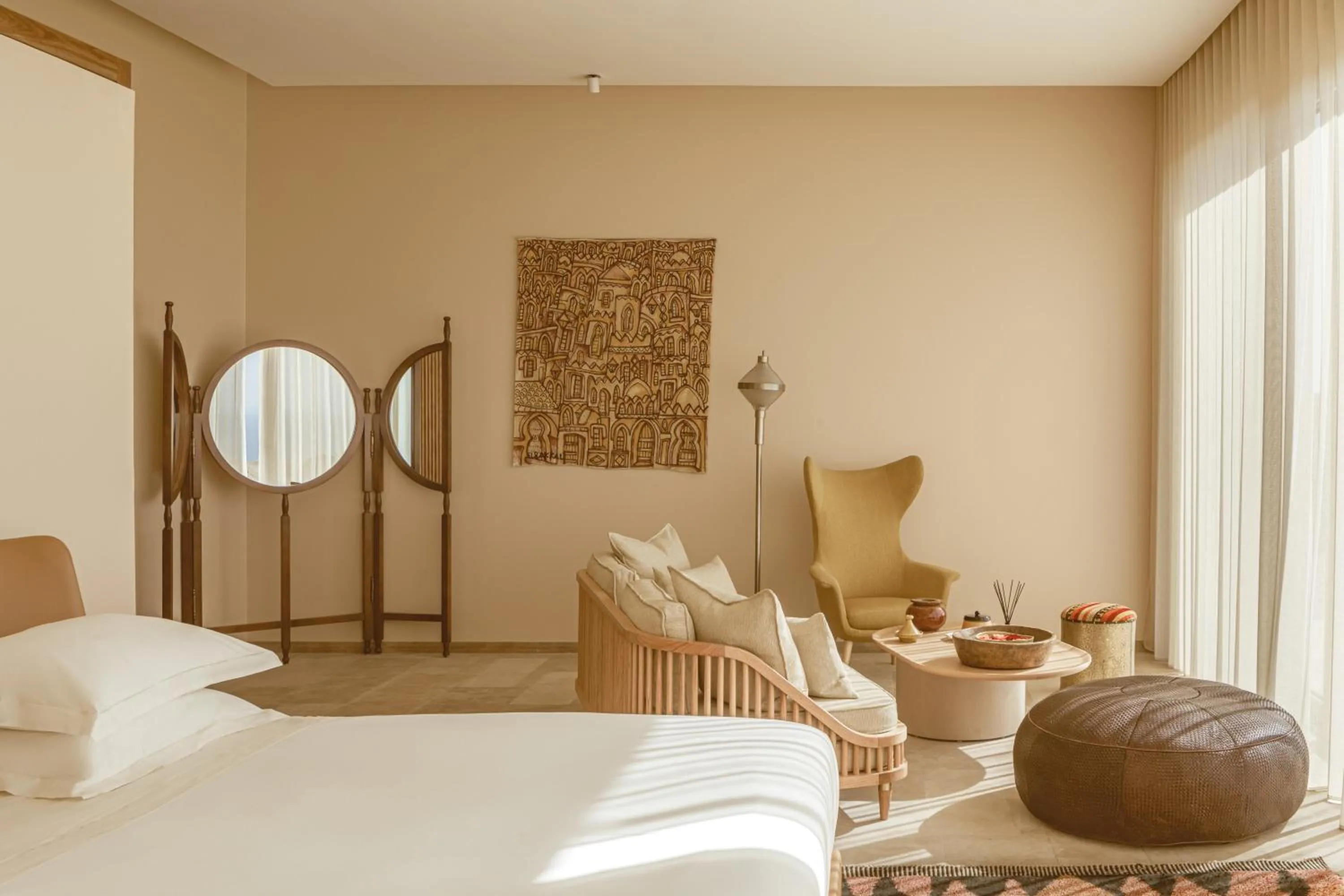 Seating area, Bed in La Fiermontina Ocean