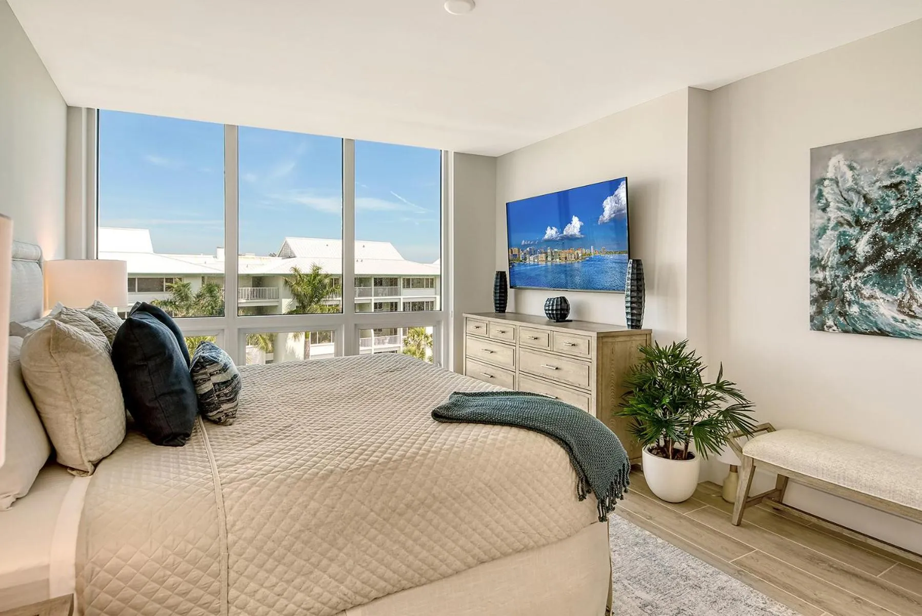 Bed in Ten35 Seaside Rentals