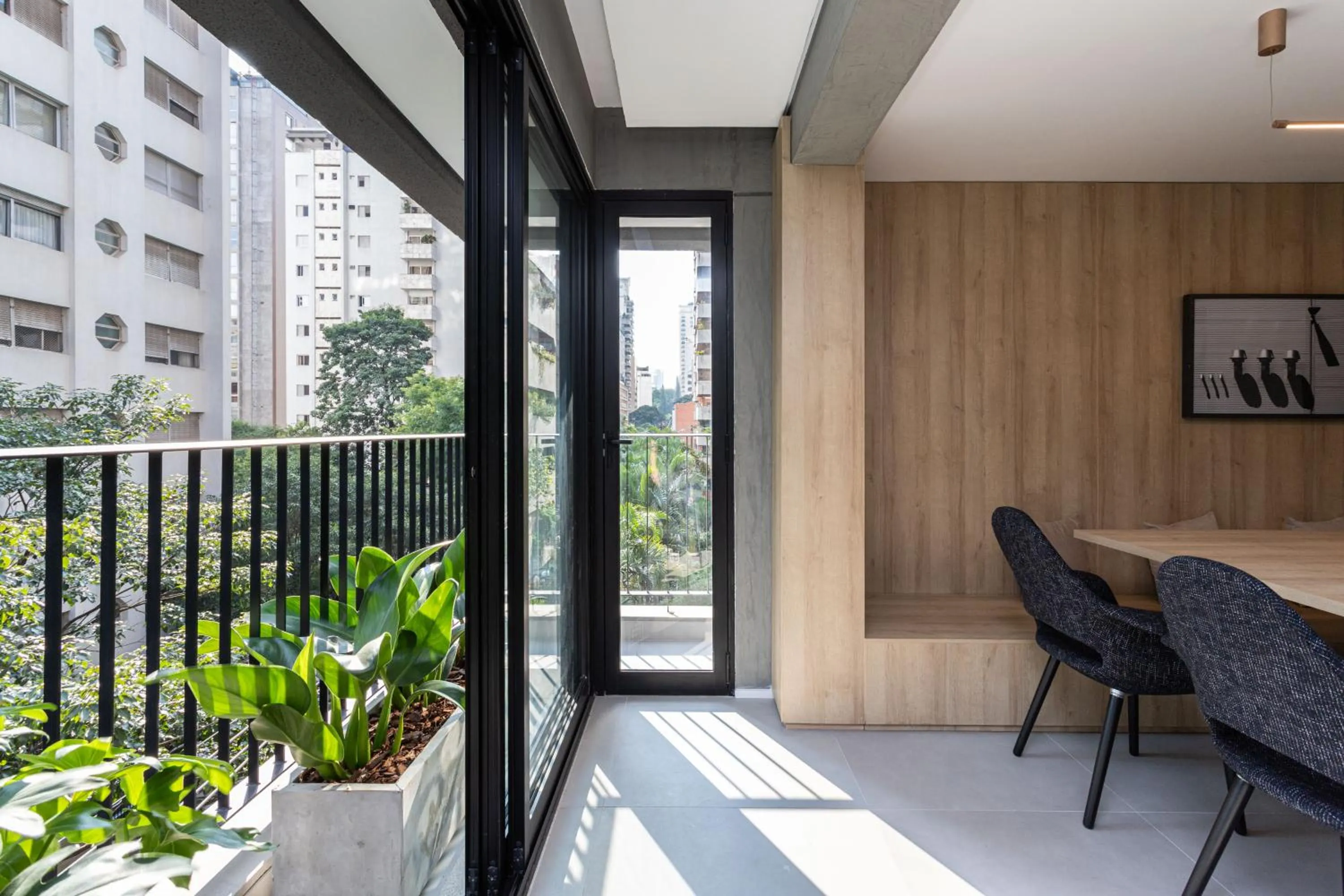 Balcony/Terrace in Next AW Franca by Viva - Prédio novo ao lado da Av Paulista