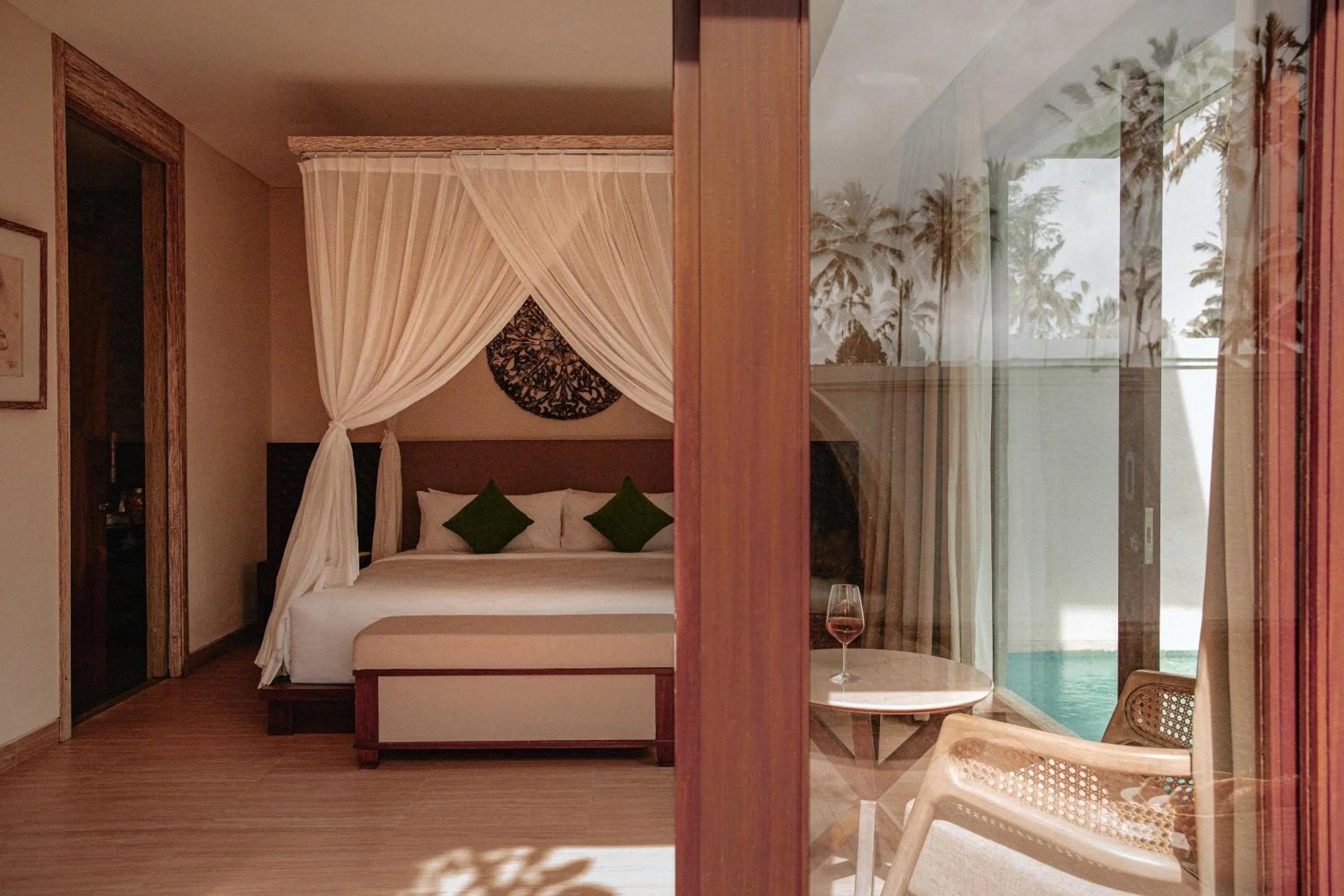 Bed in Stanagiri Villas Ubud