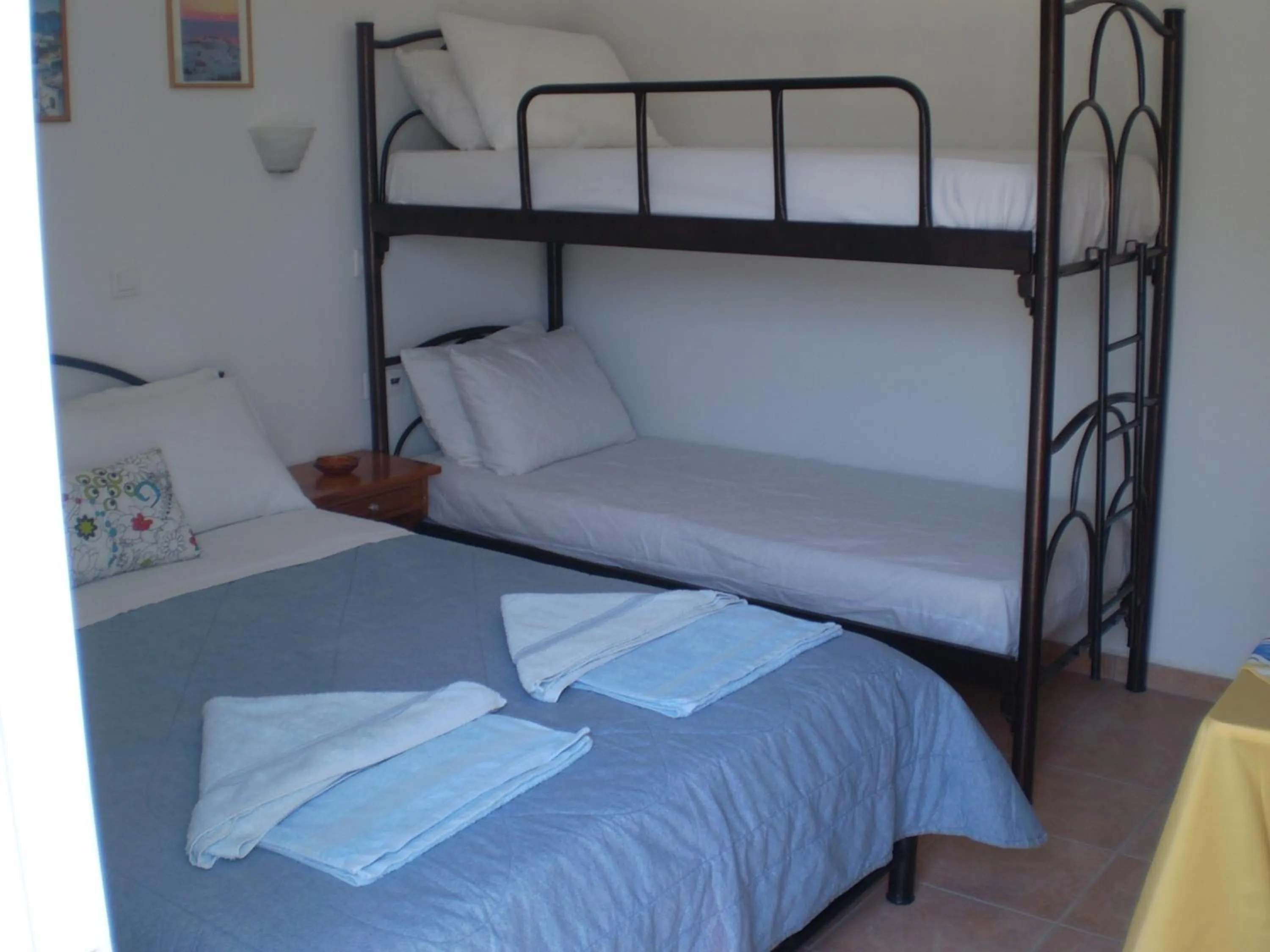 Bedroom, Bed in Galini Pension