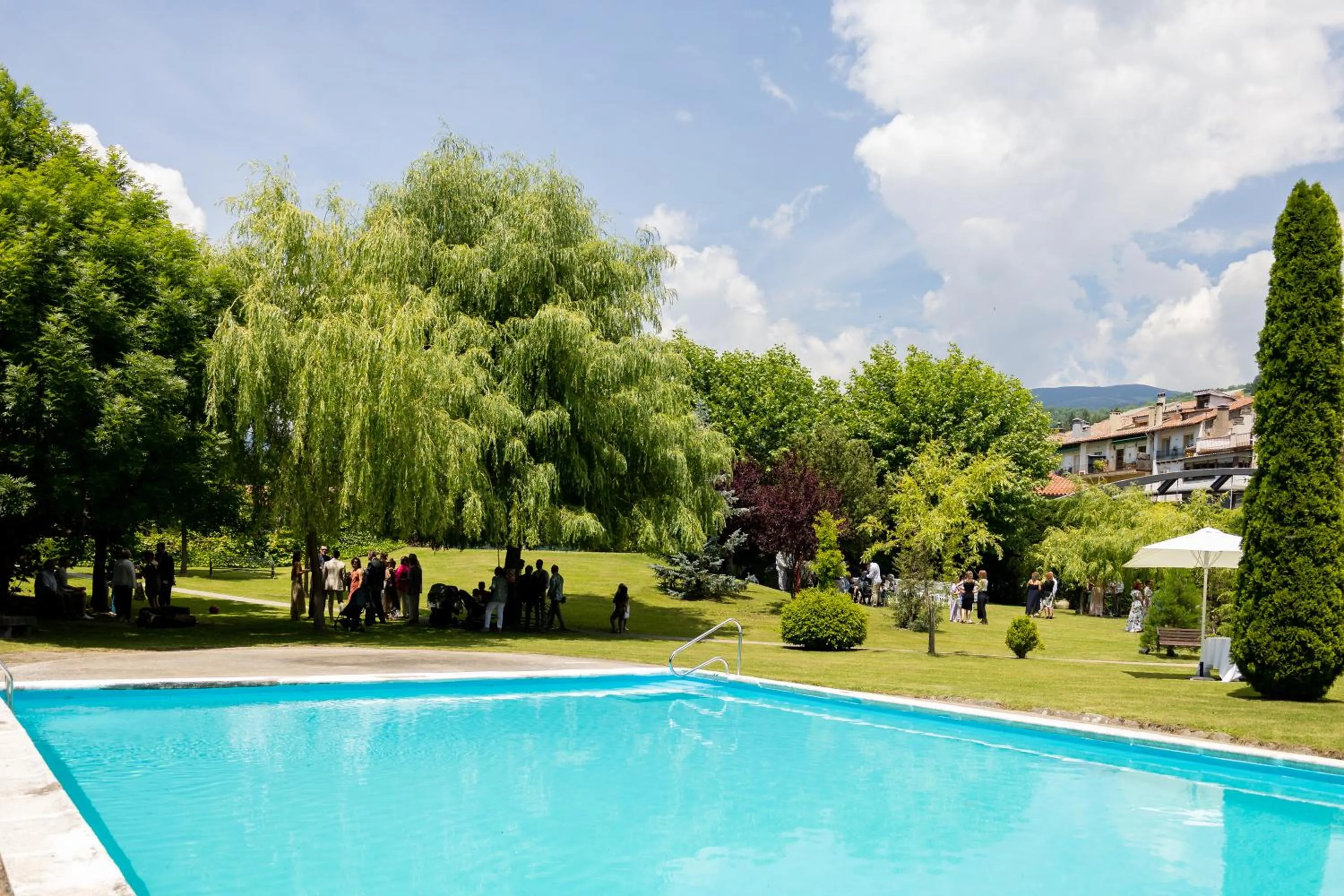 Pool view in Hotel de Camprodón