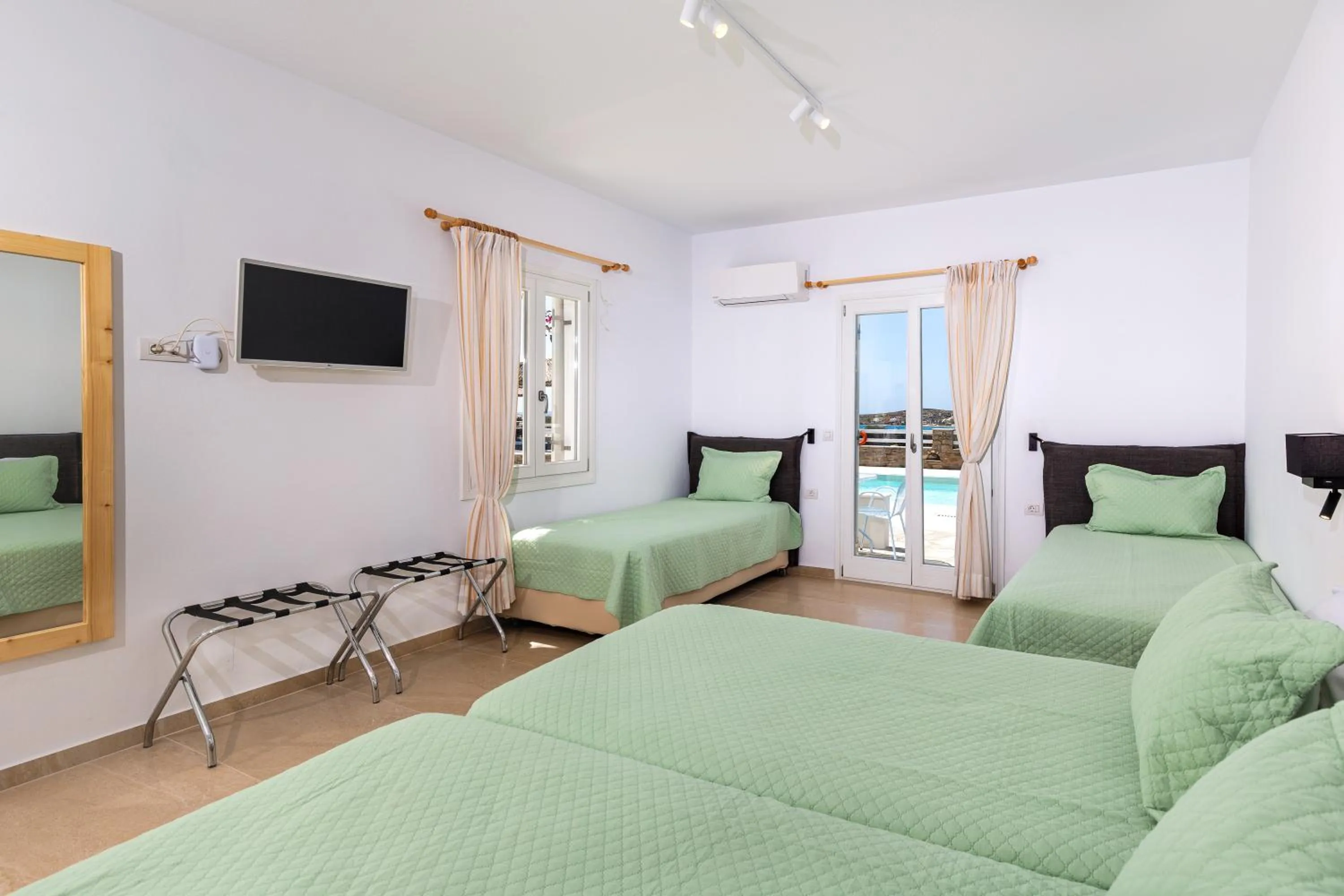 Bed in Pyrgaki Hotel