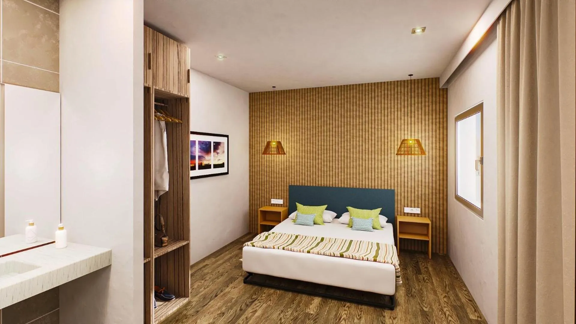 Photo of the whole room, Bed in MarSenses Ferrera Blanca Hotel Family