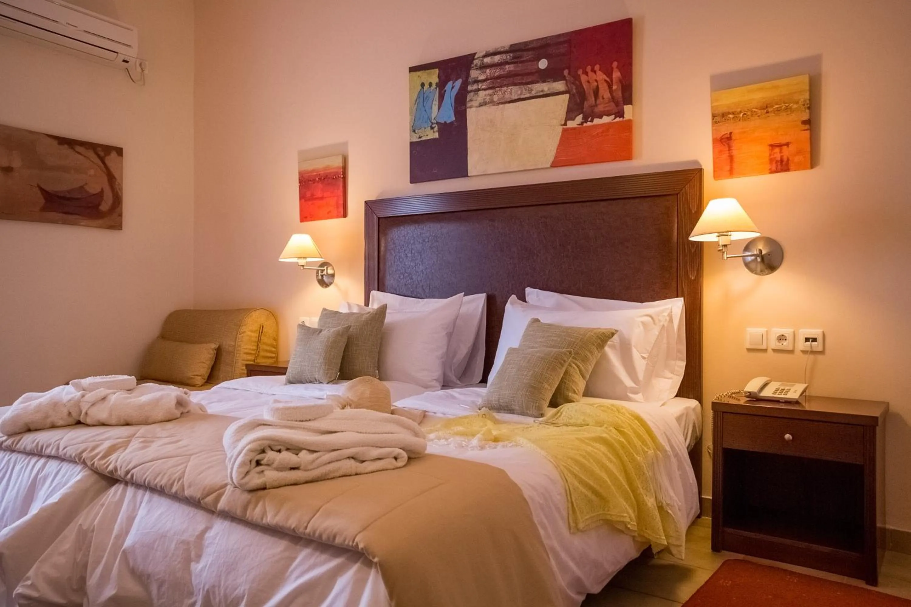 Decorative detail, Bed in Apollo Resort Art Hotel