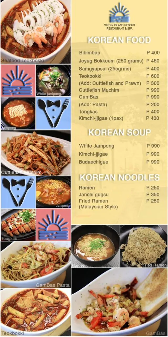 Food and drinks in 버진 아일랜드 리조트 Virgin Island Resort Restaurant & Spa