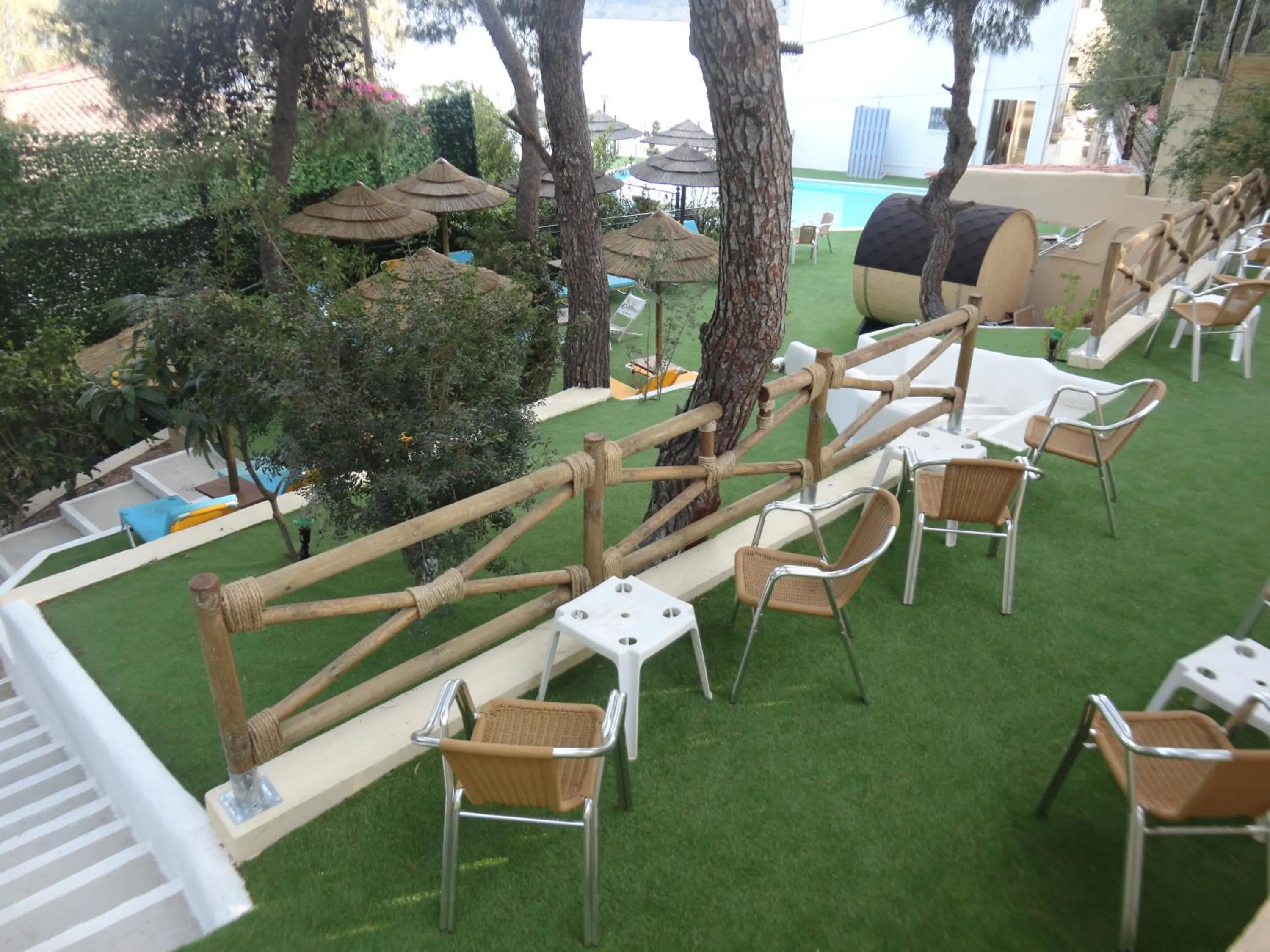 Patio in New Aegli Resort Hotel