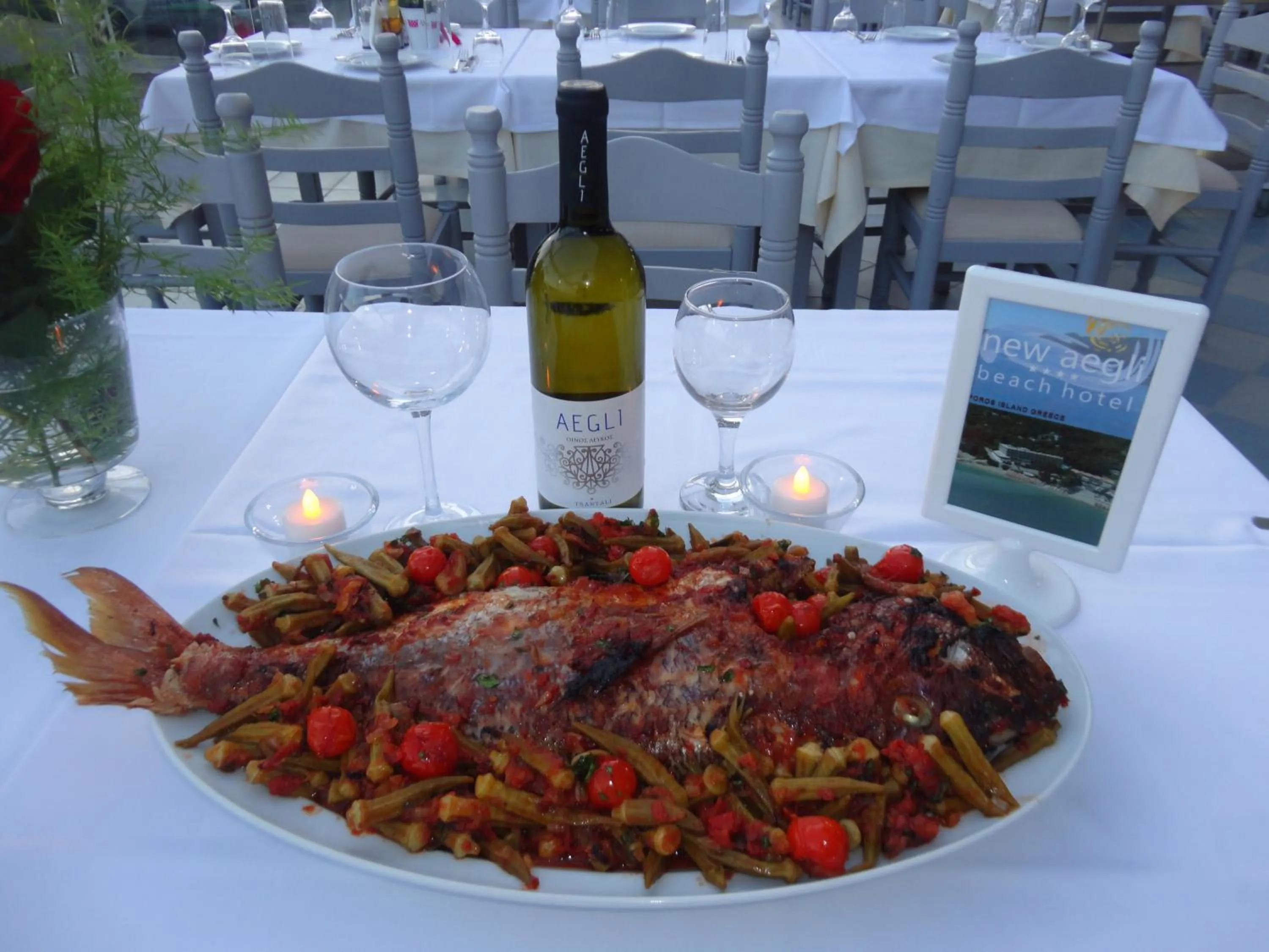 Food in New Aegli Resort Hotel