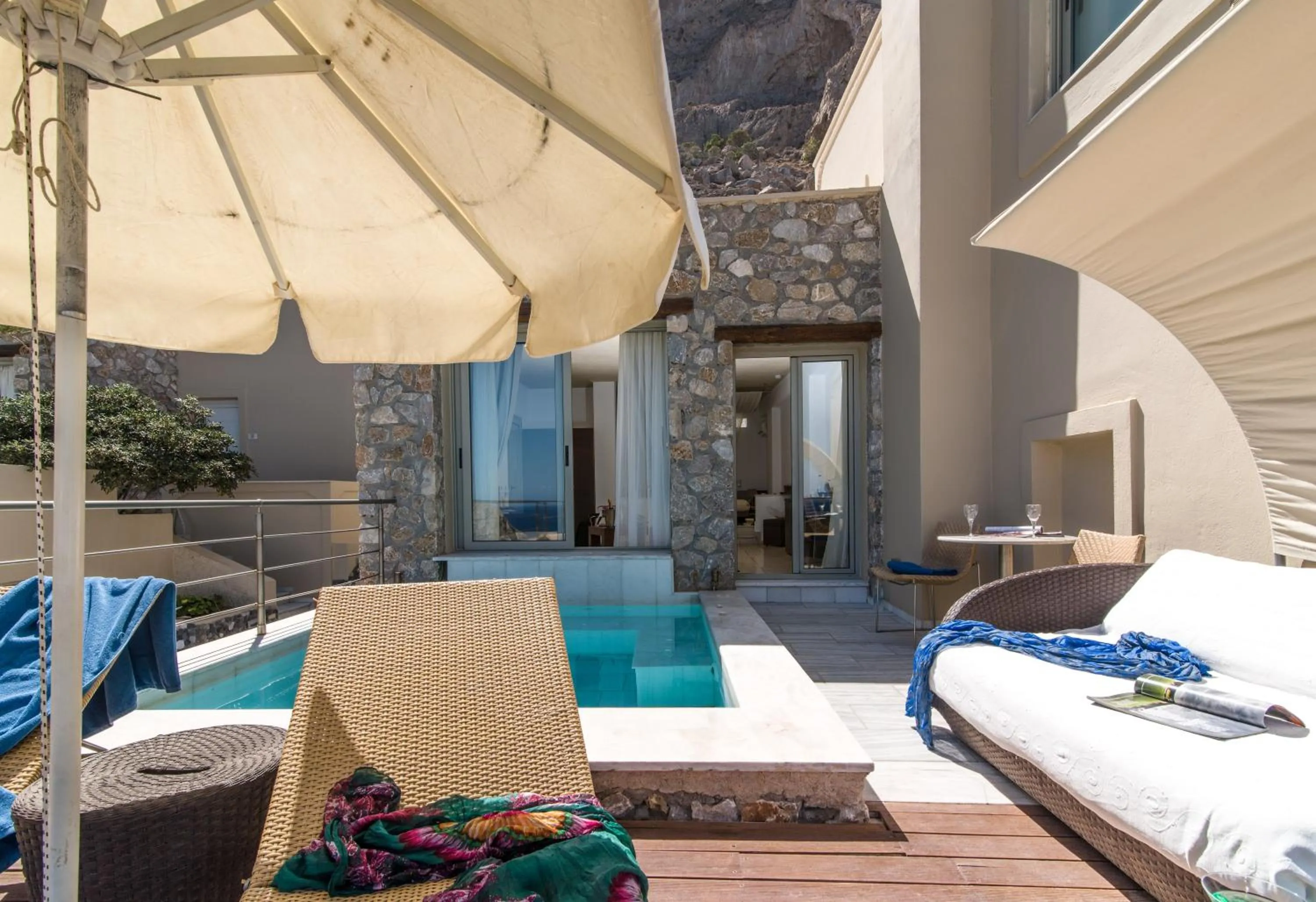 Balcony/Terrace in Antinea Suites Hotel & Spa