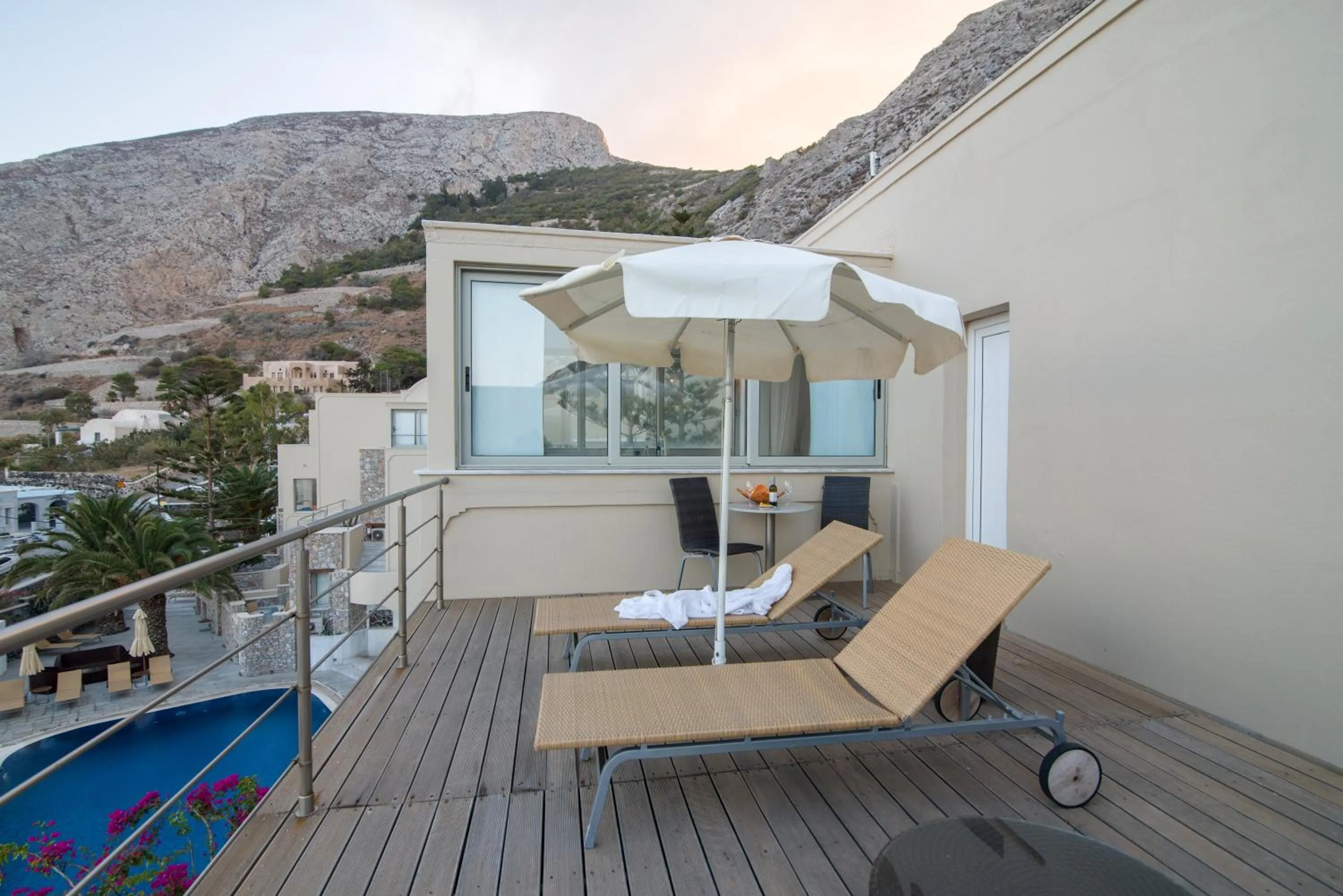 Balcony/Terrace in Antinea Suites Hotel & Spa