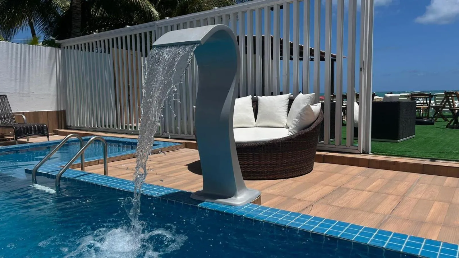 Seating area in Pousada Diana Maragogi