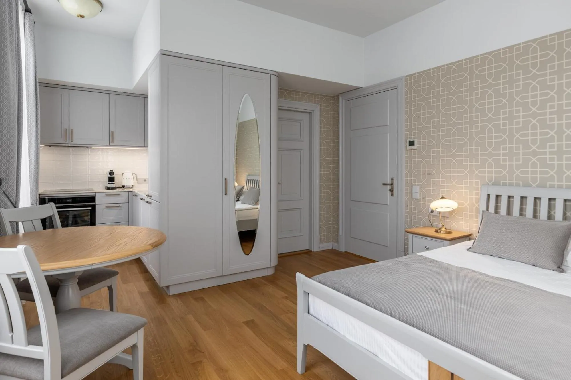 Bed in Roze Kūrmājas Residence