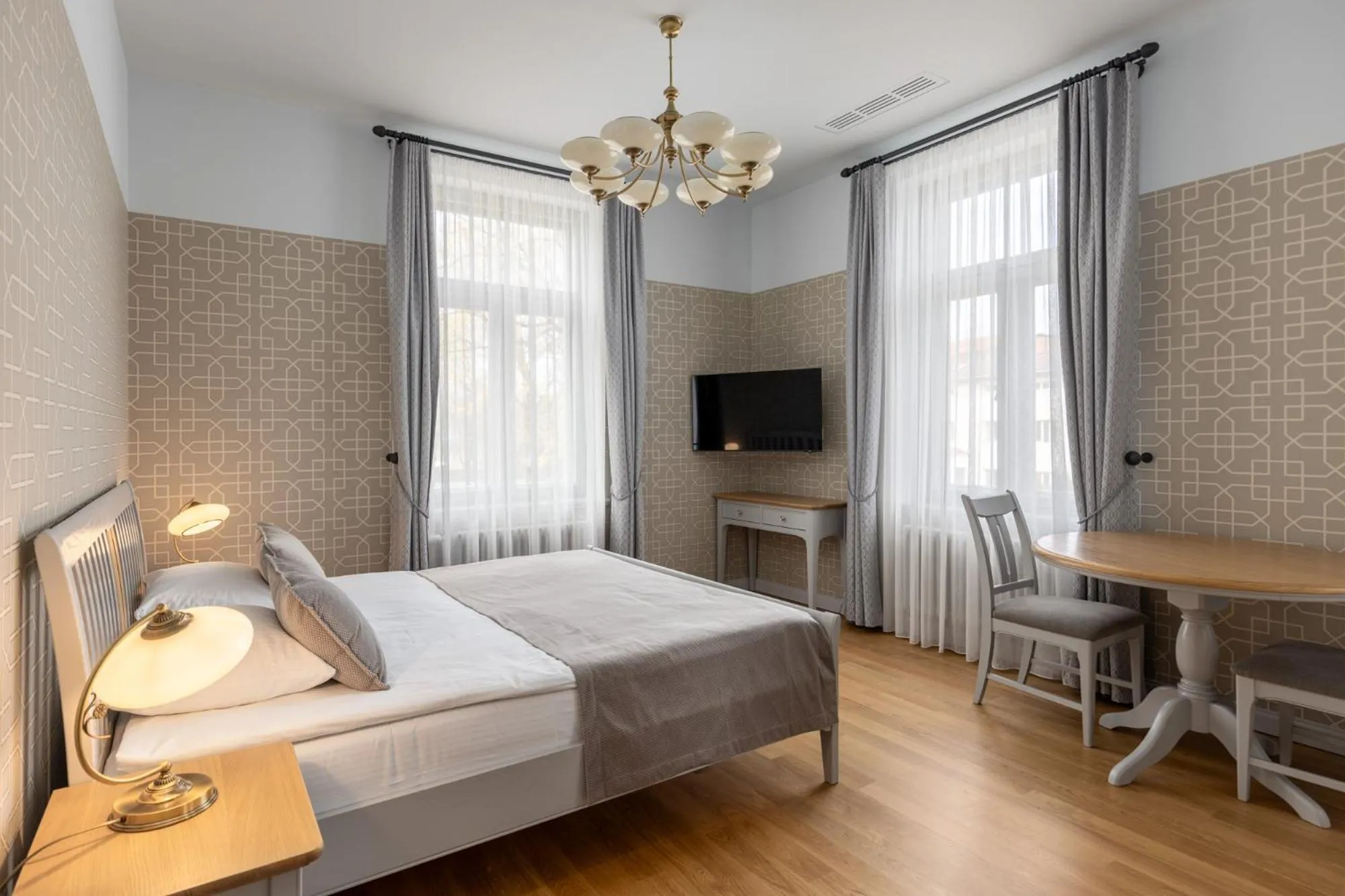 Bed in Roze Kūrmājas Residence