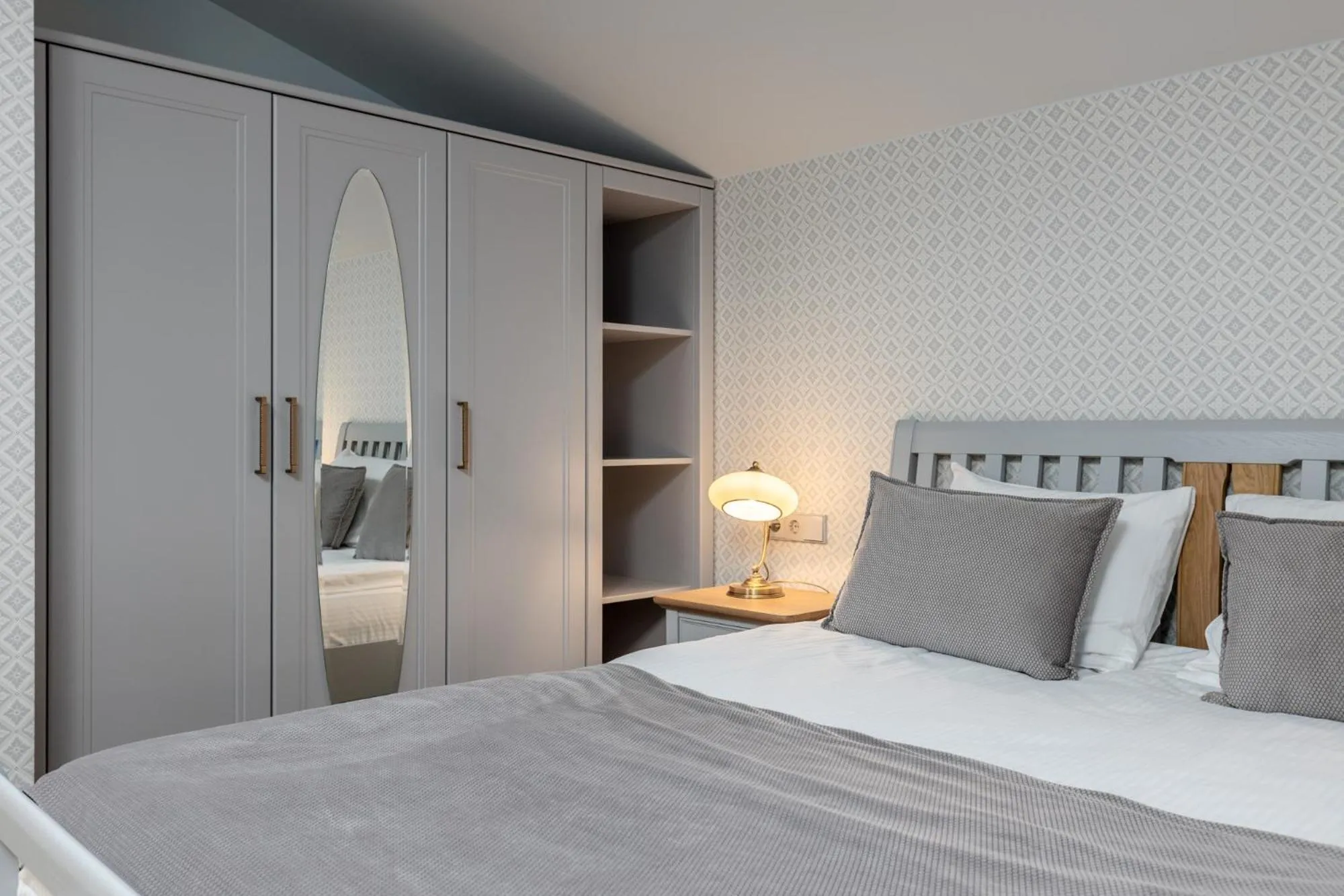 Bed in Roze Kūrmājas Residence