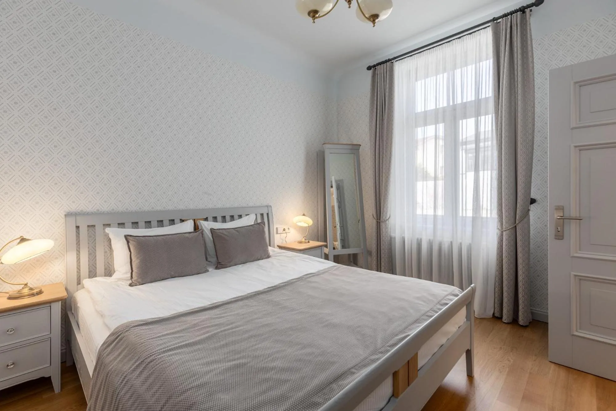 Bed in Roze Kūrmājas Residence