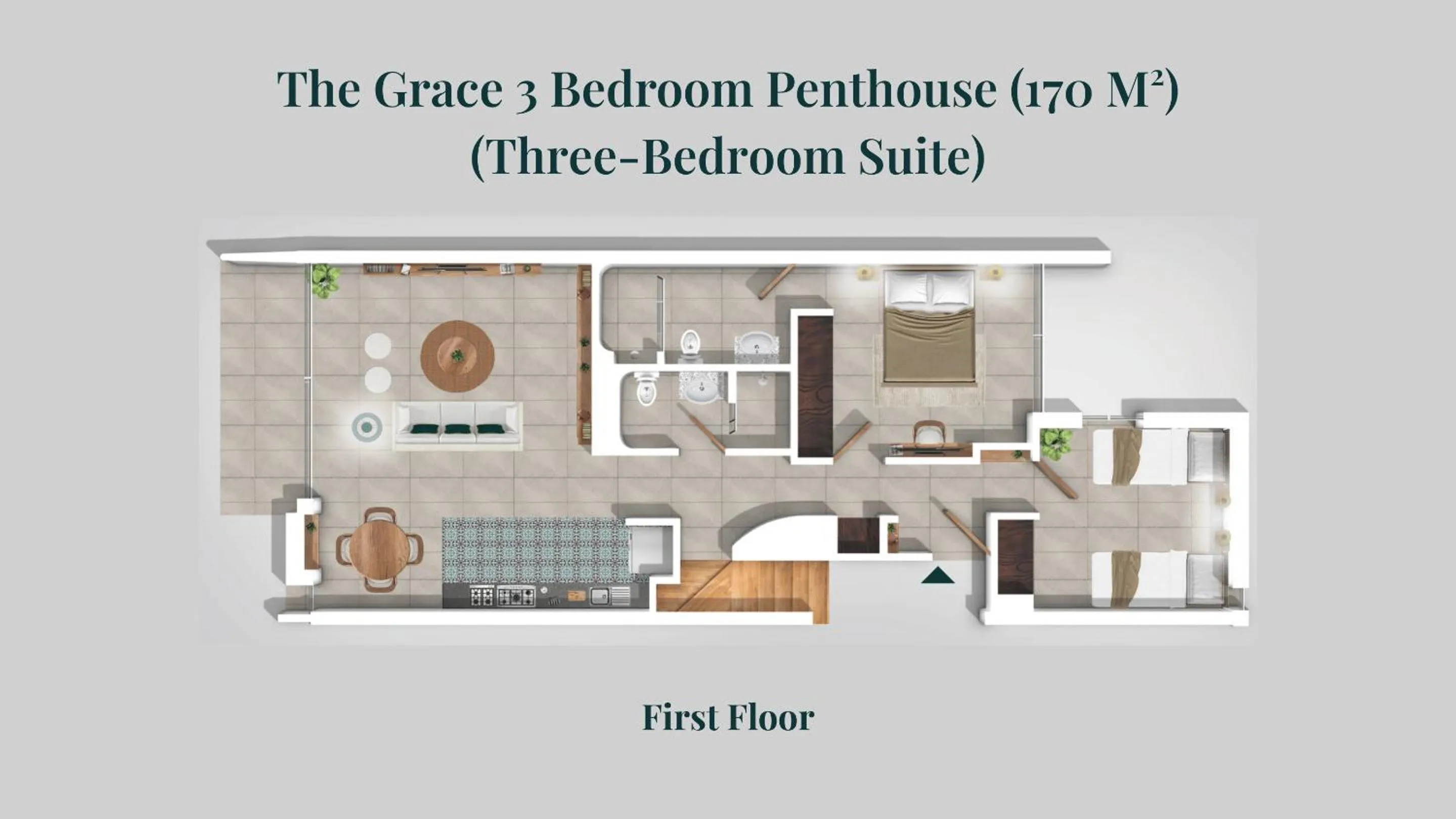 Floor plan, Bed in TUI BLUE Angkor Grace Wellness Resort