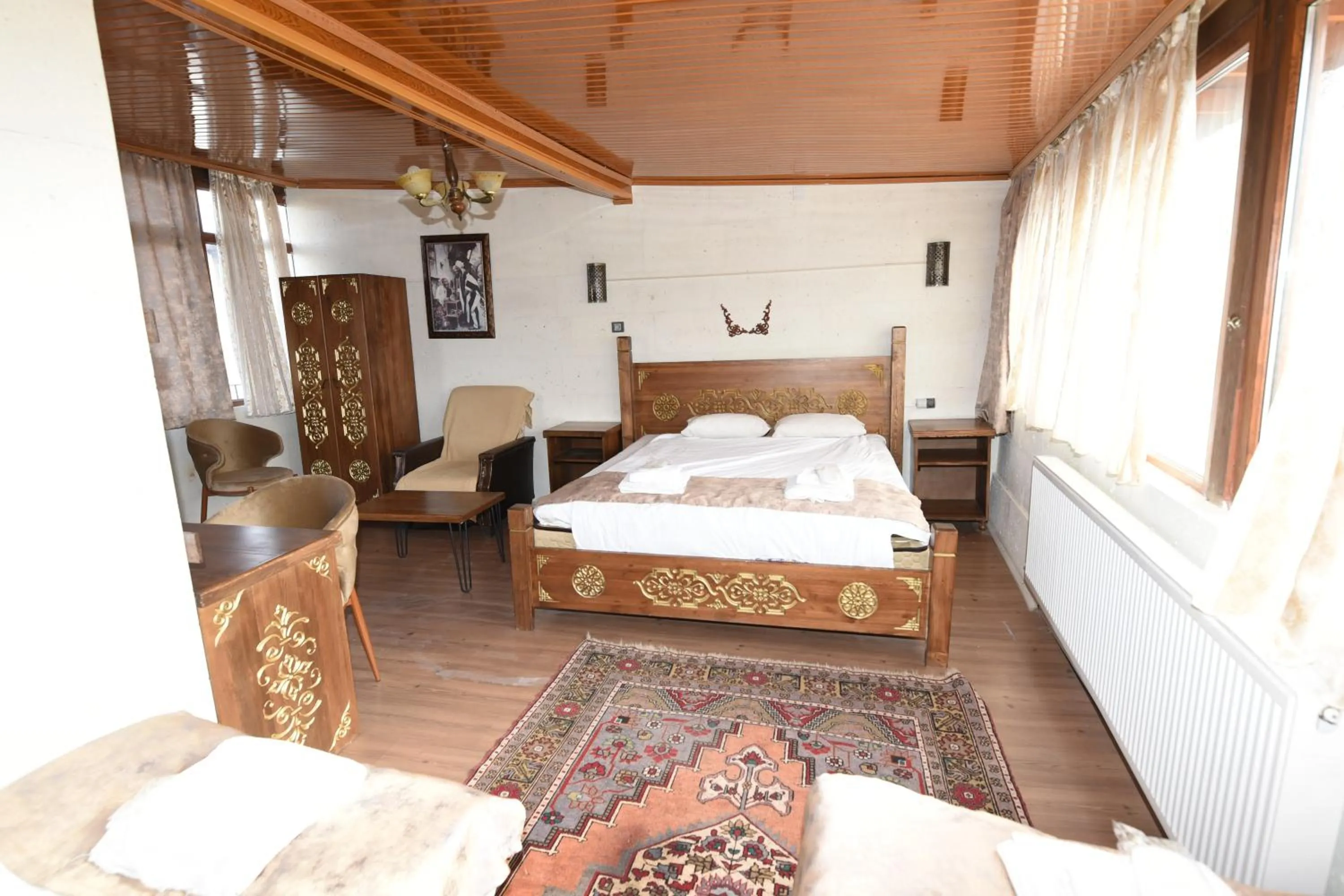 Bed in Peri Cave Hotel