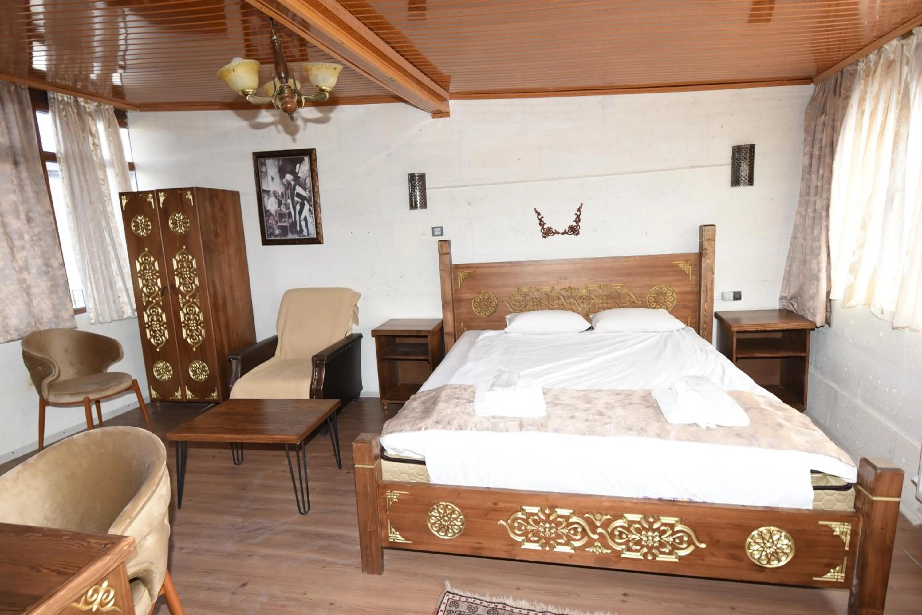 Bed in Peri Cave Hotel