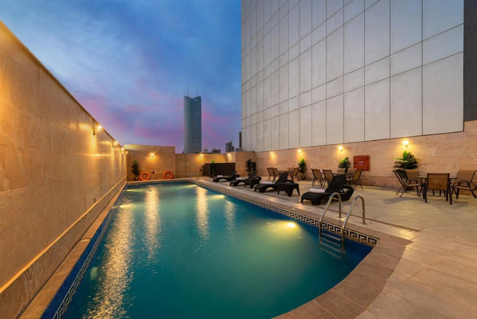 Pool view in HDB Financial District