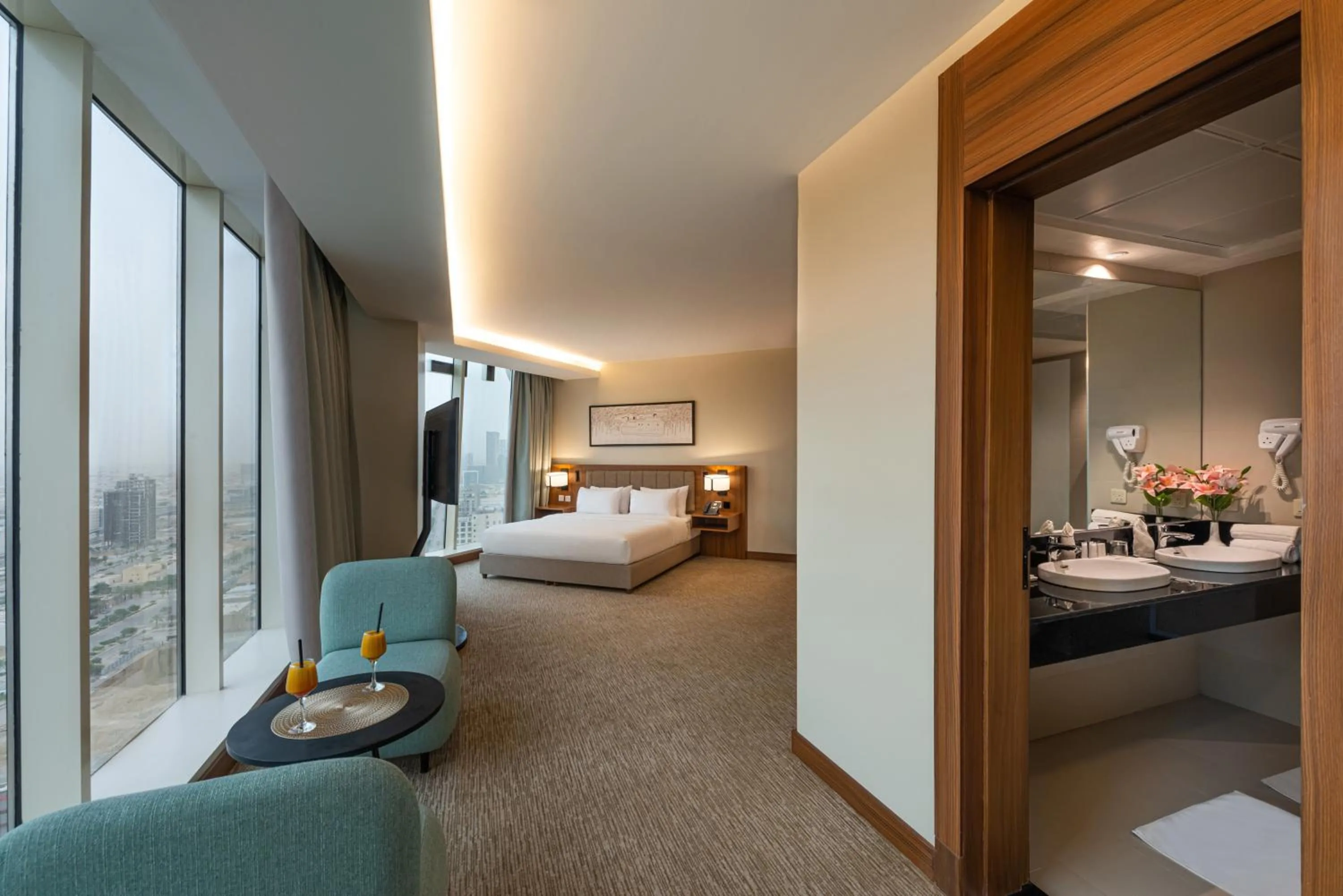 Bedroom, Bed in HDB Financial District