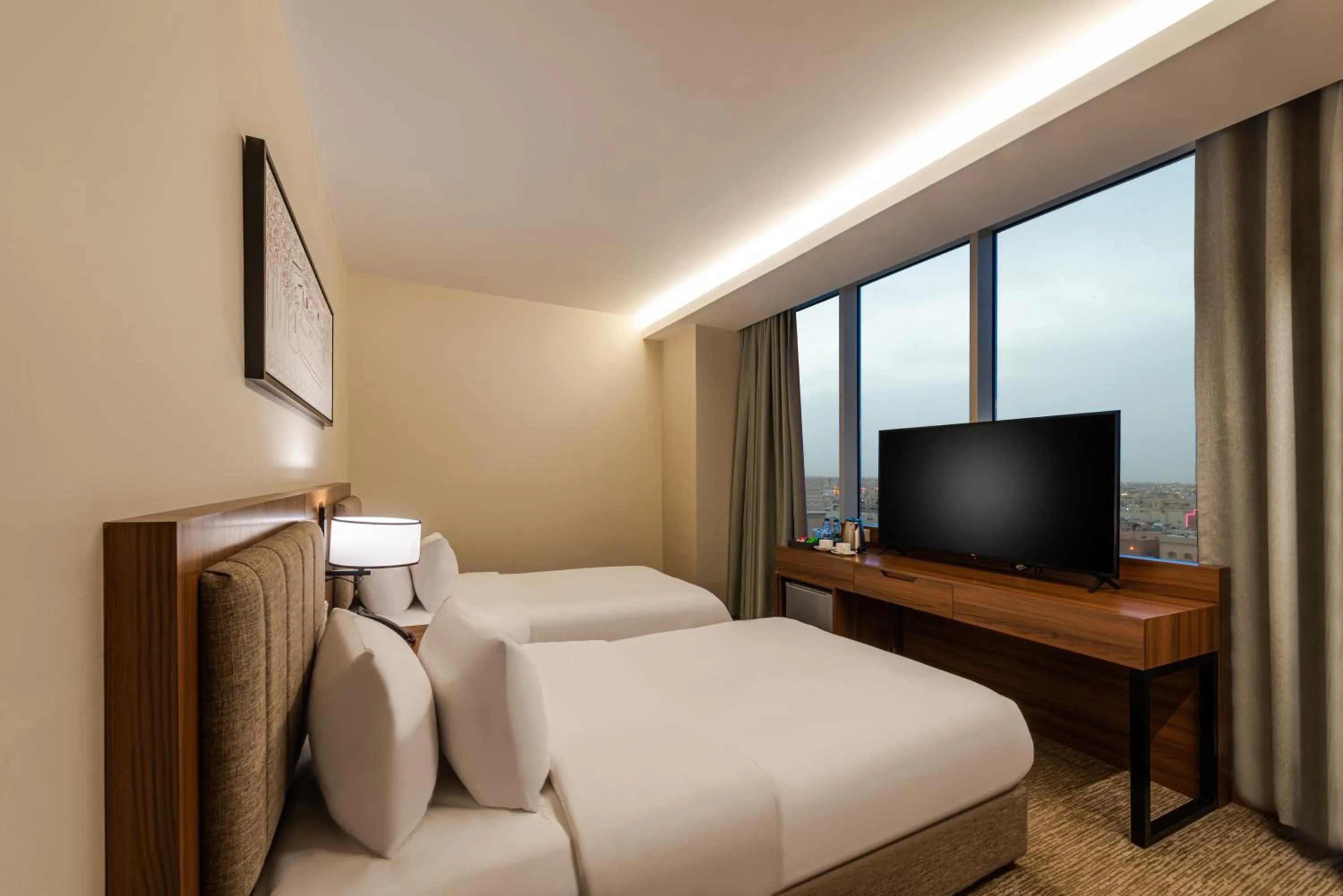 Photo of the whole room, Bed in HDB Financial District