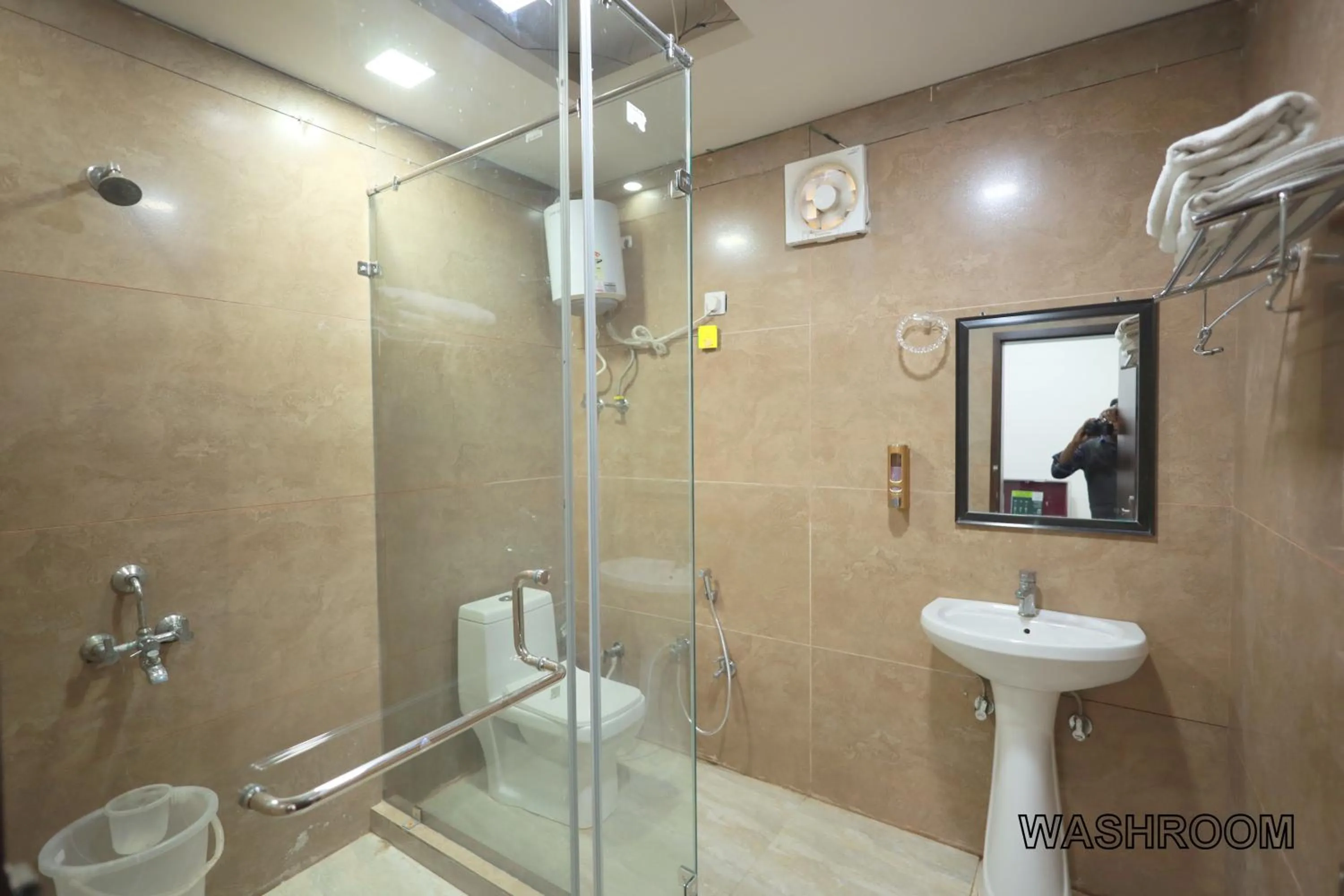 Bathroom in Tulsi Garden- Near Prem Mandir Vrindavan