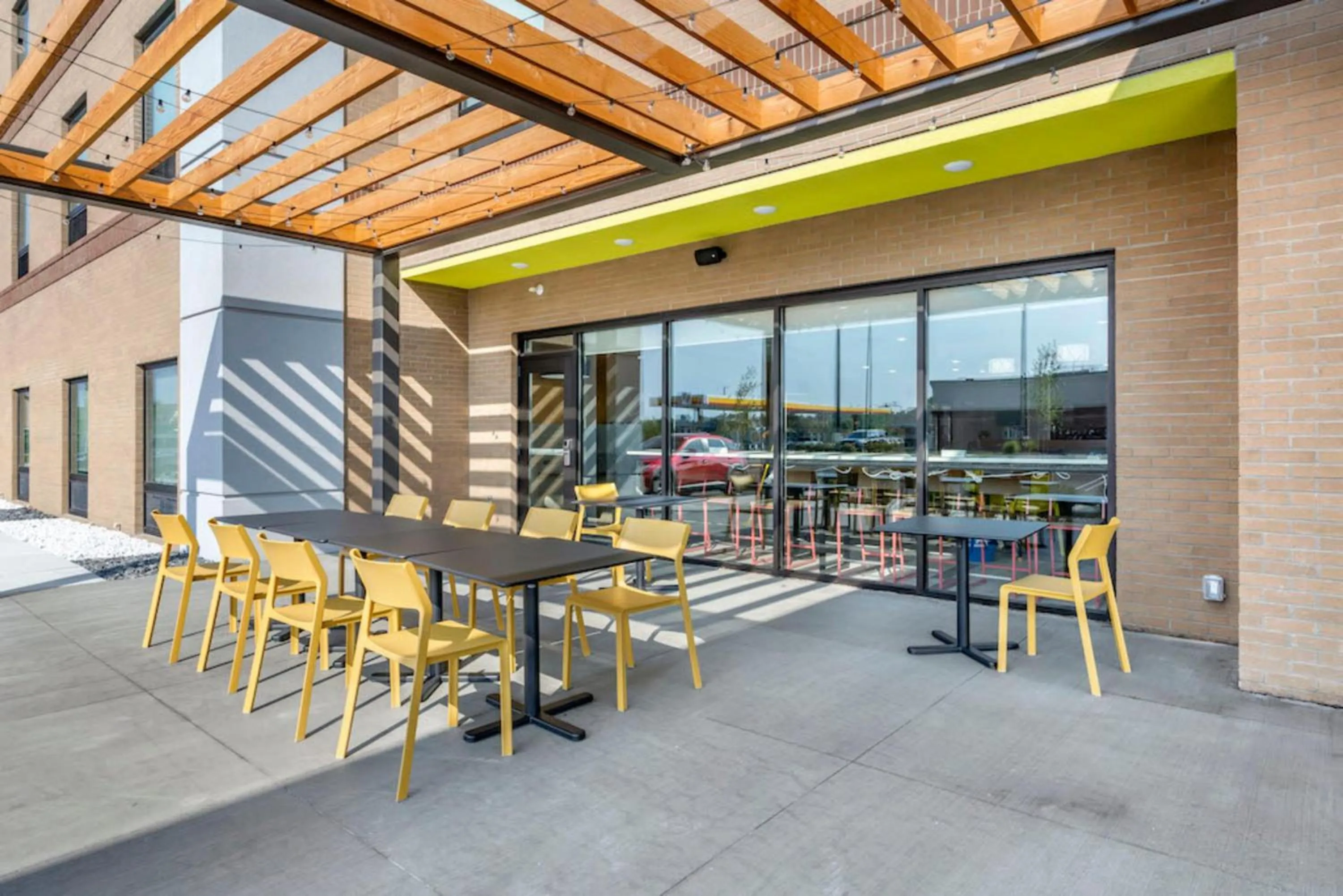 Patio in Home2 Suites Lexington Keeneland Airport, Ky