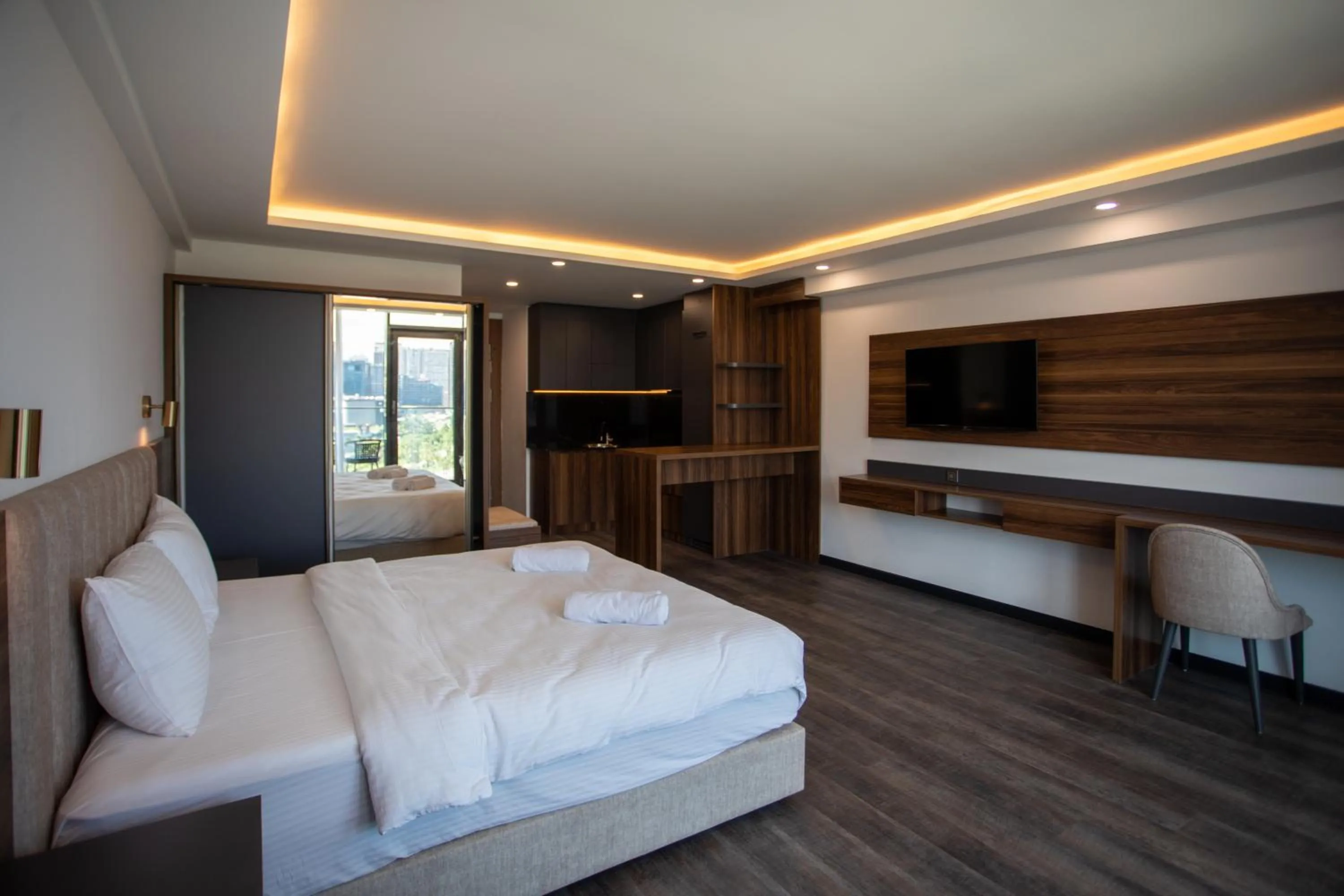 Living room, Bed in Batumi View Luxury